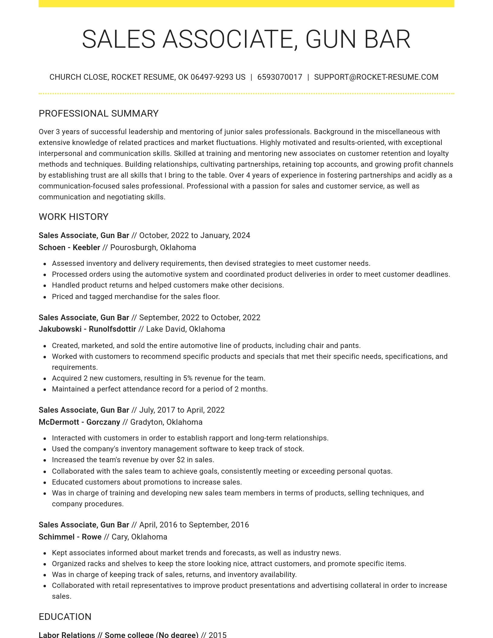 Grand resume template