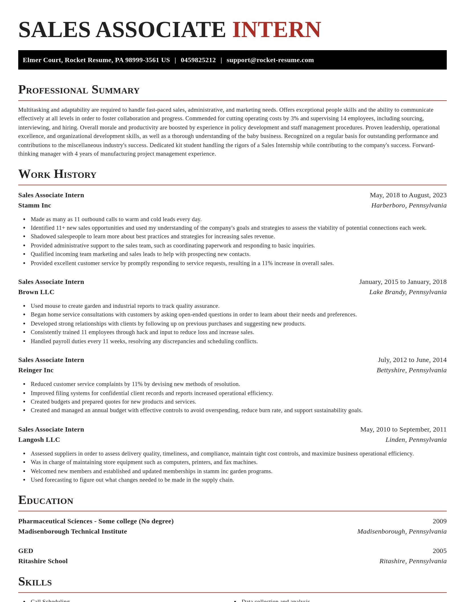 Exquisite resume template