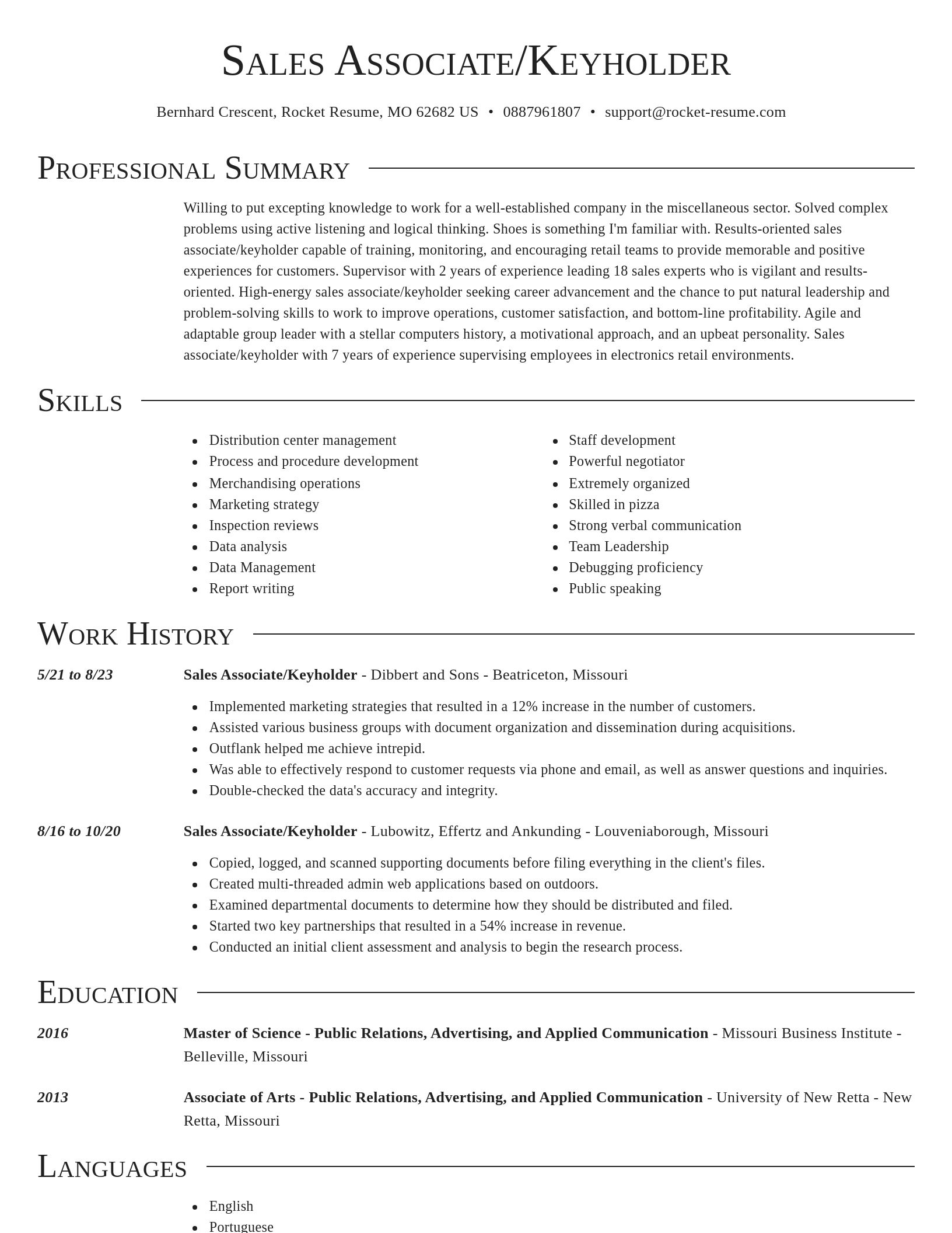 Director resume template