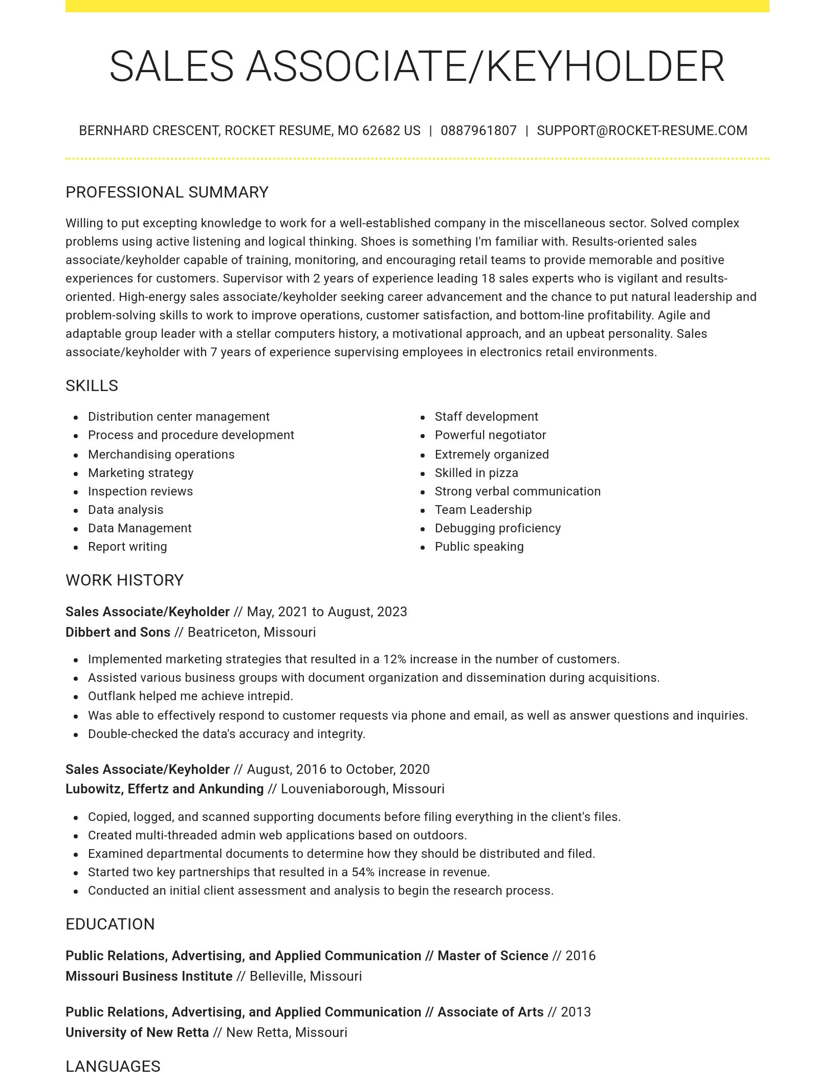 Grand resume template