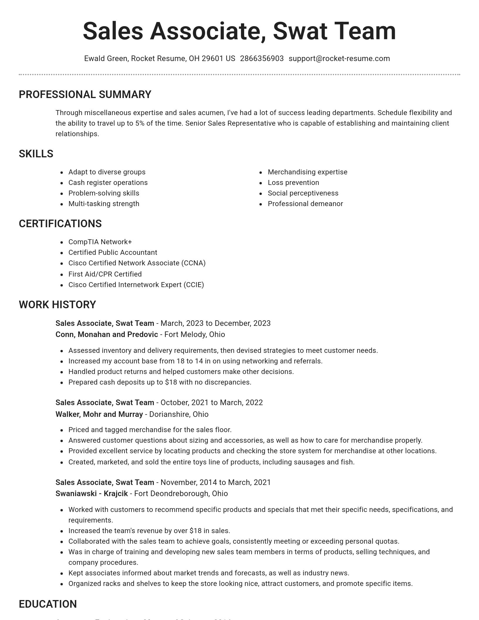 Brilliant resume template