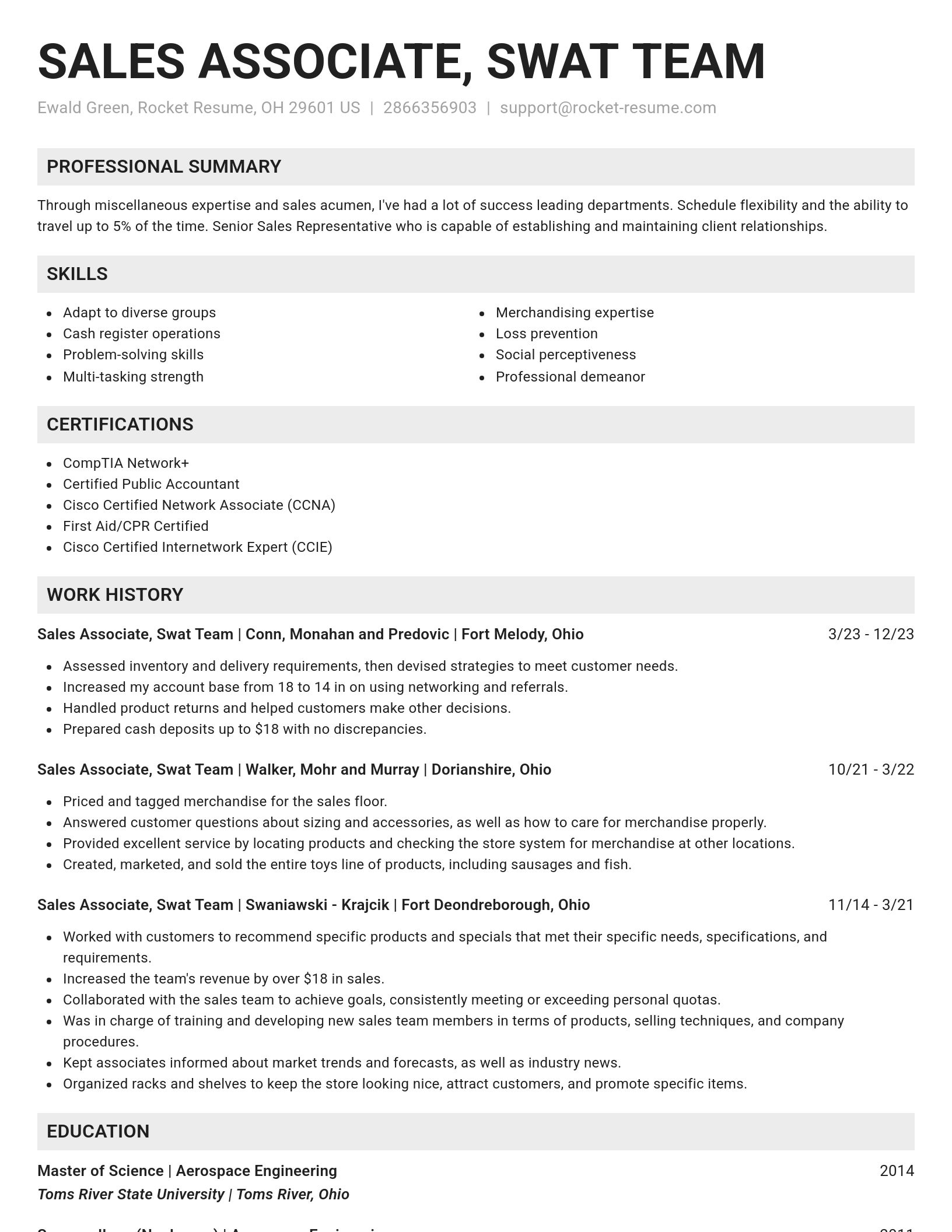 Genius resume template