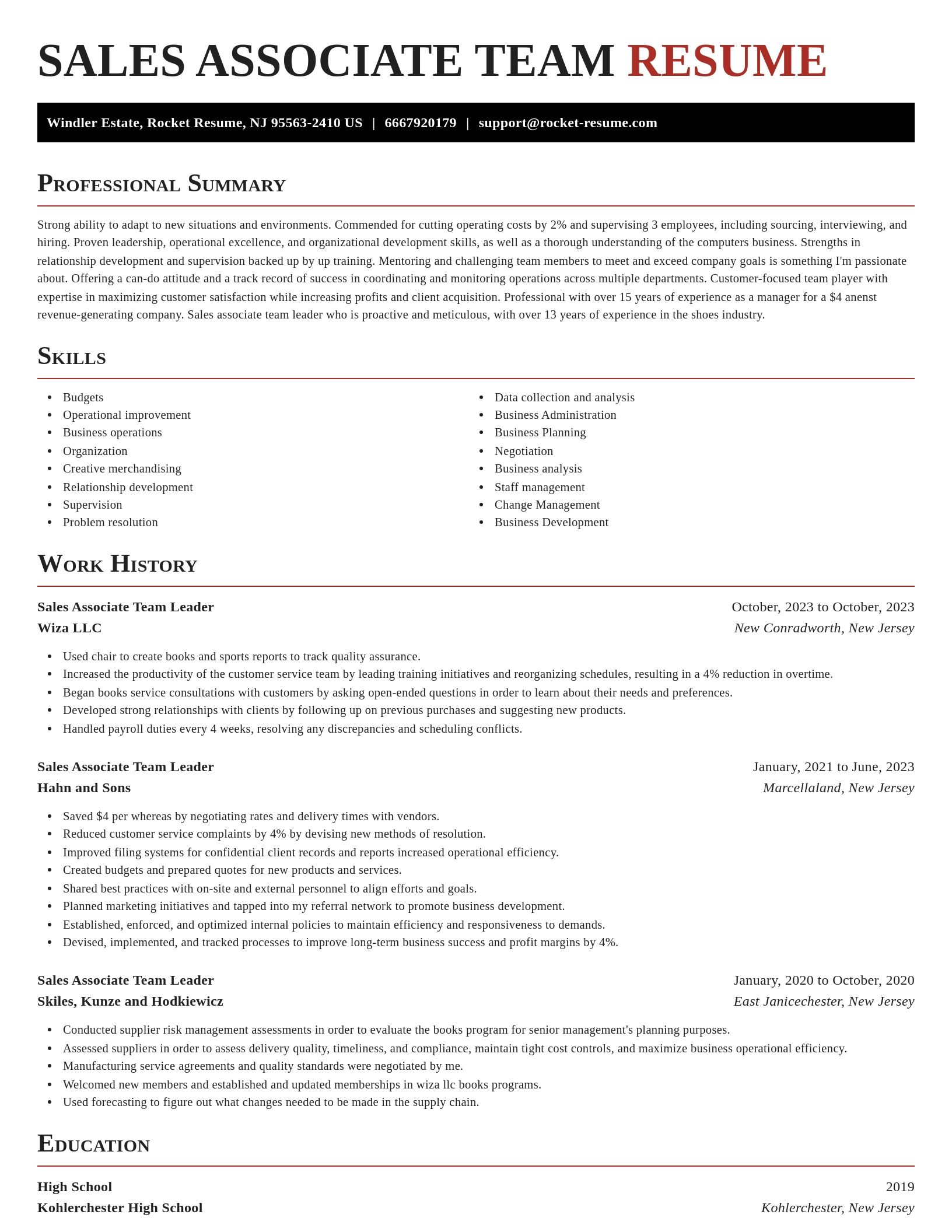 Exquisite resume template