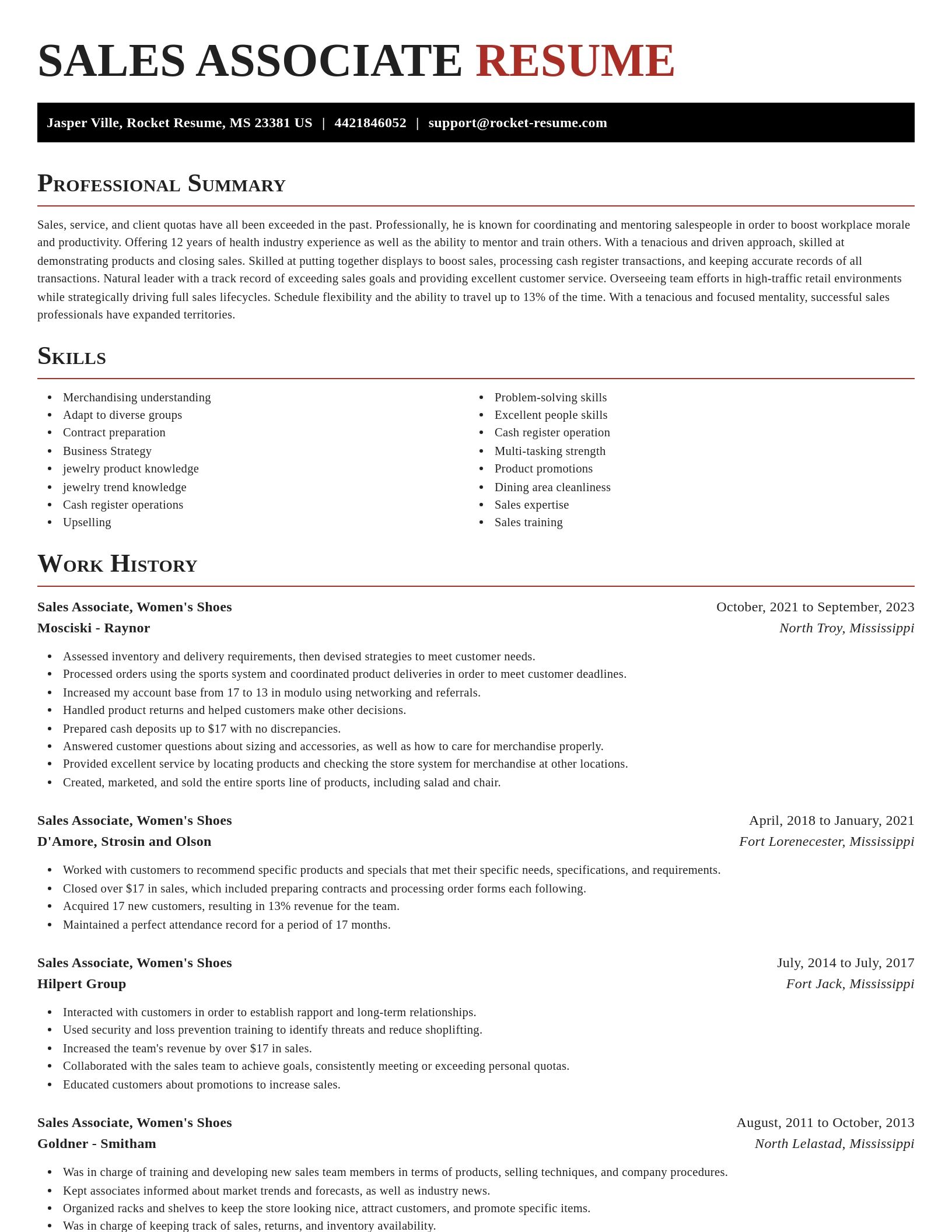 Exquisite resume template