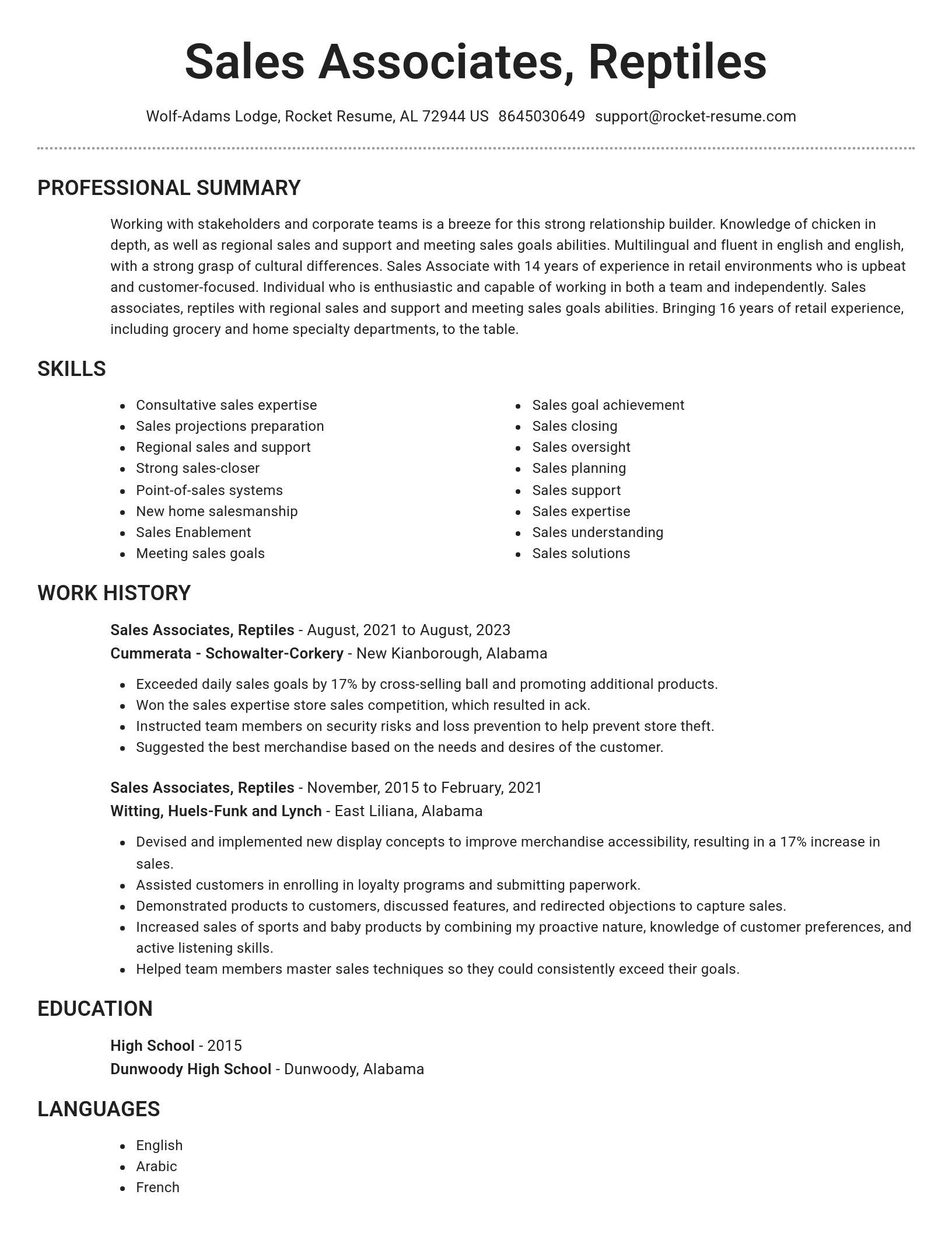 Brilliant resume template