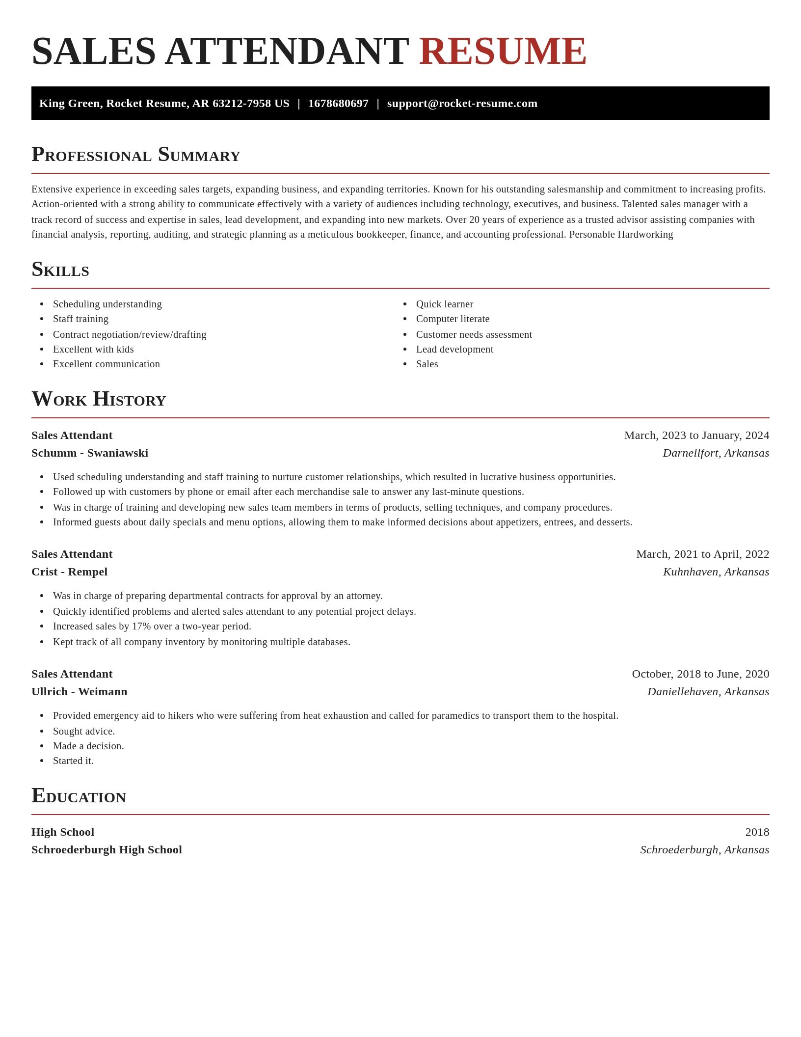 Exquisite resume template