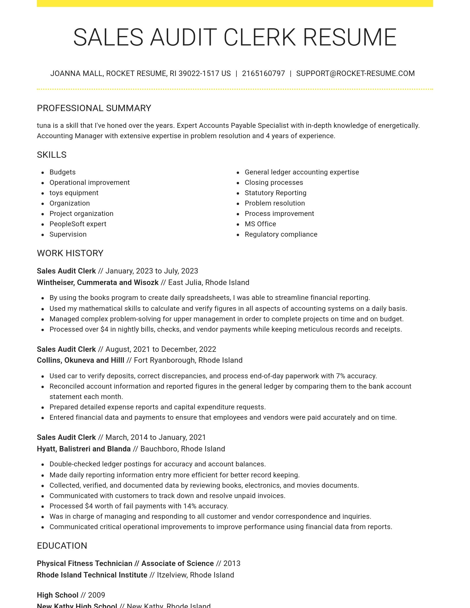 Grand resume template