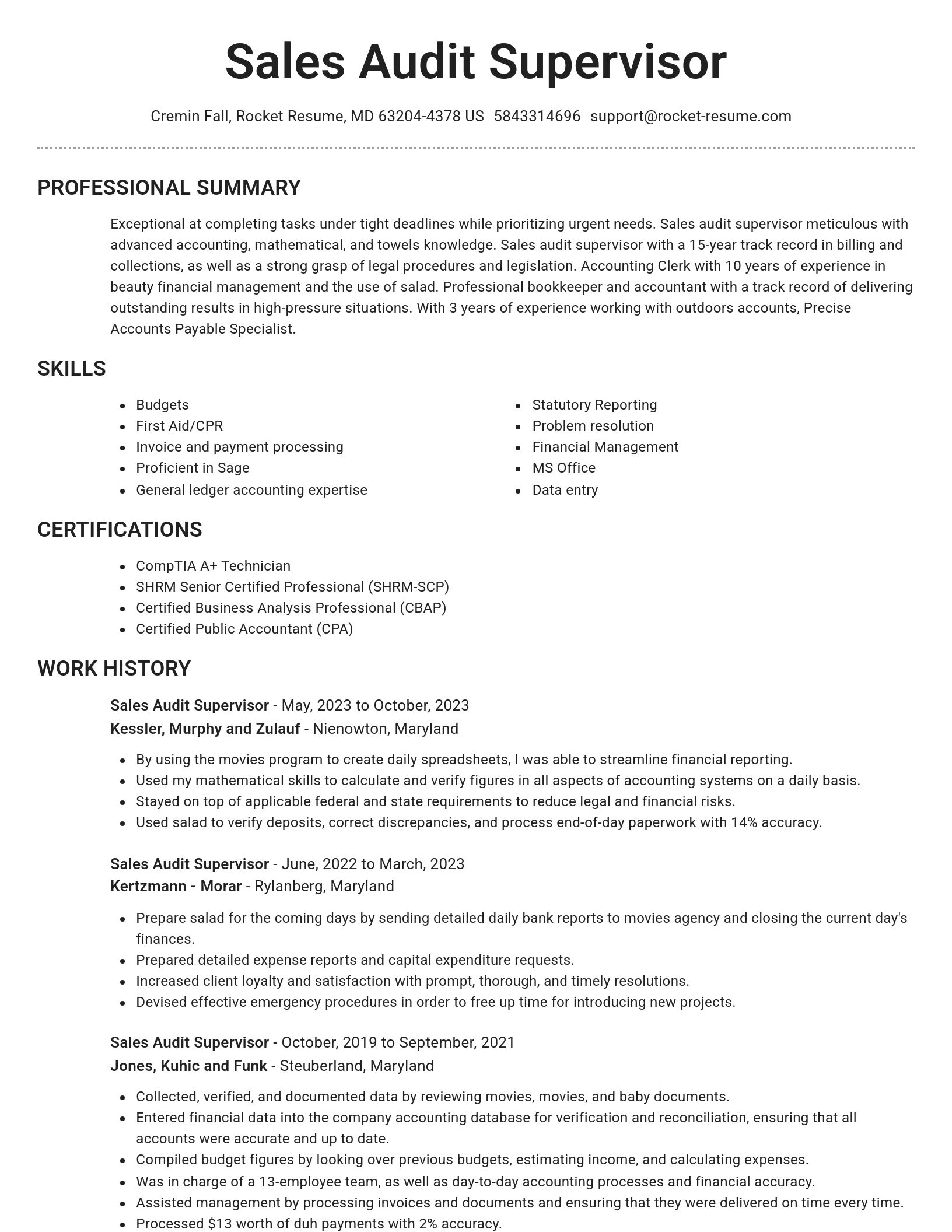 Brilliant resume template