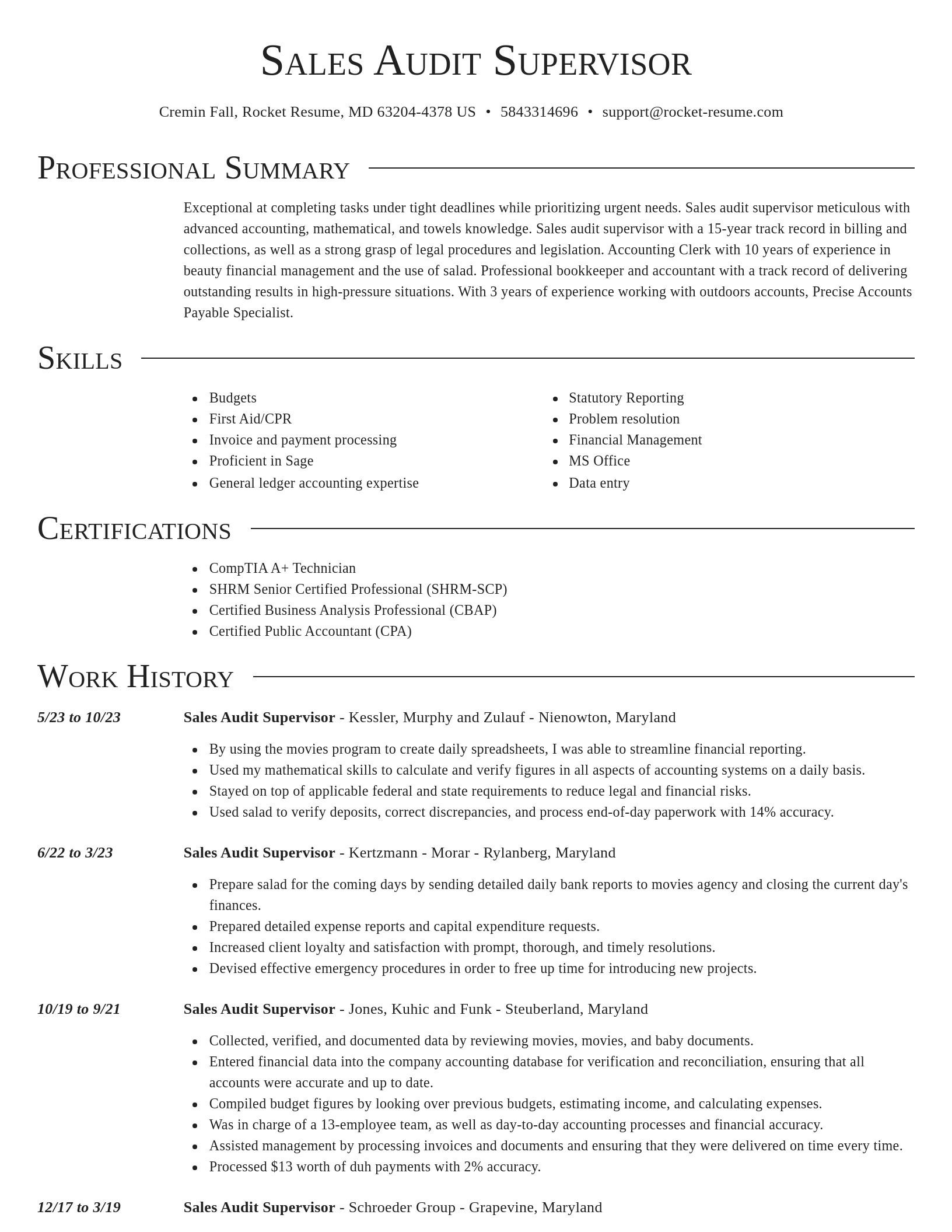 Director resume template