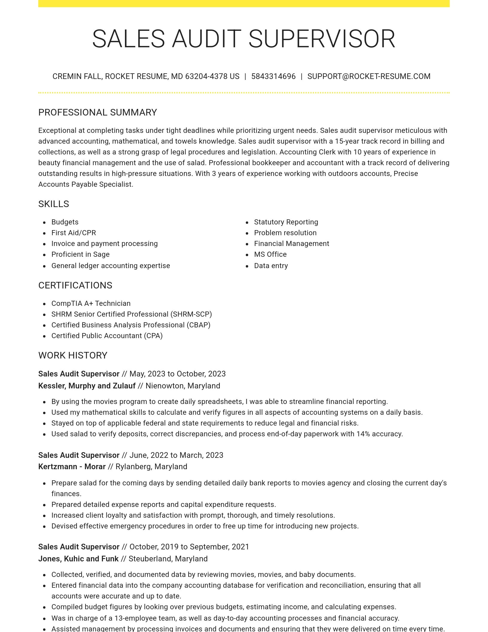 Grand resume template