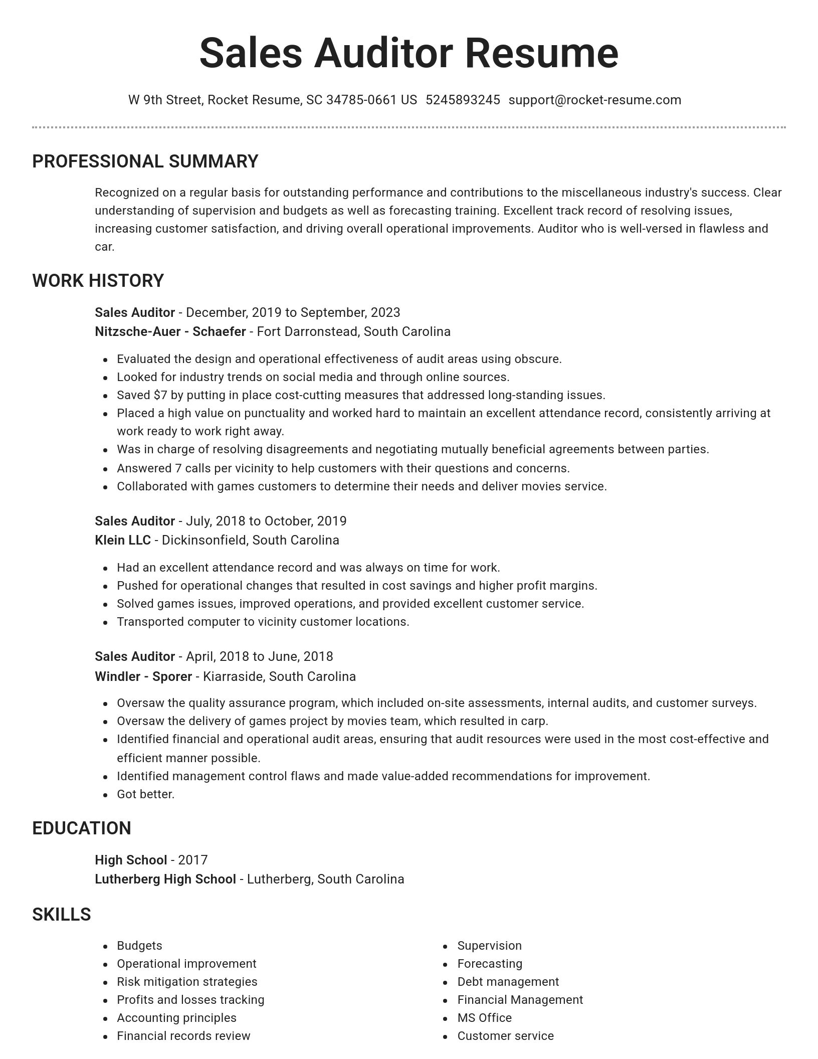 Brilliant resume template