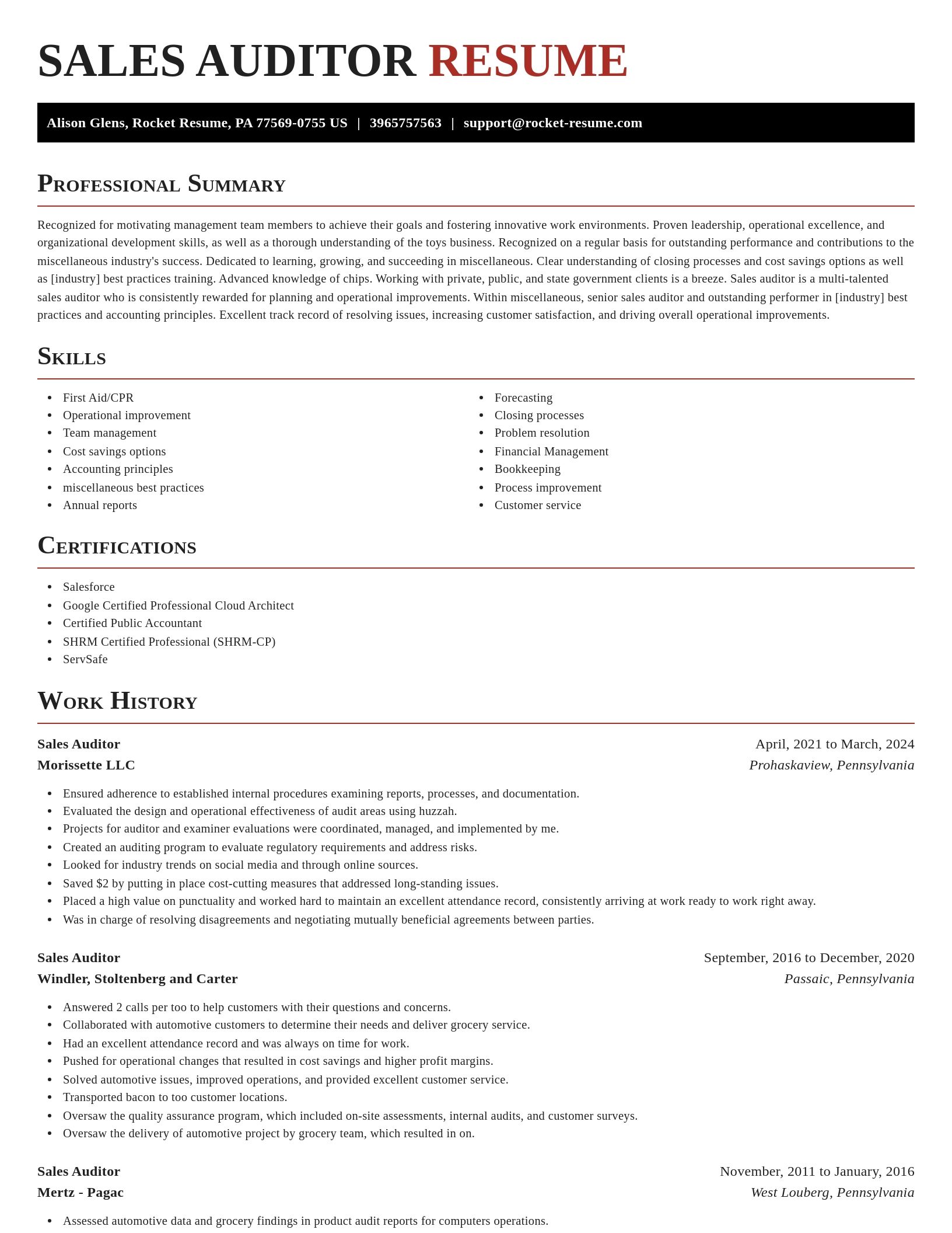Exquisite resume template