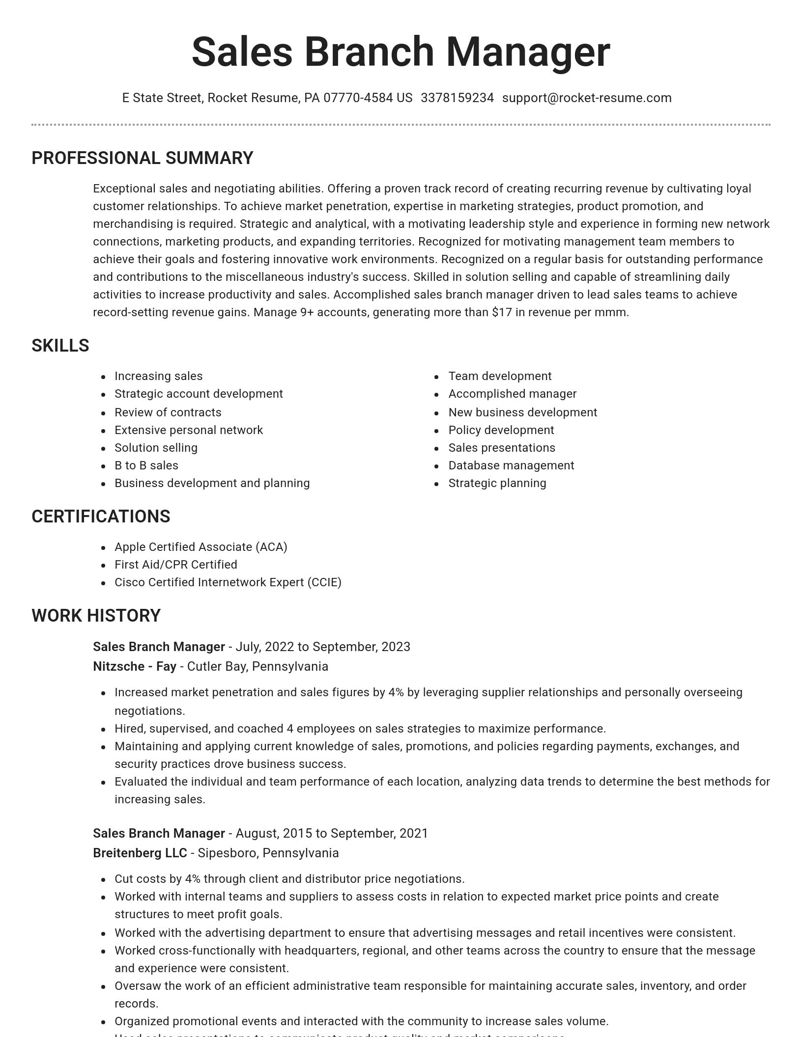 Brilliant resume template