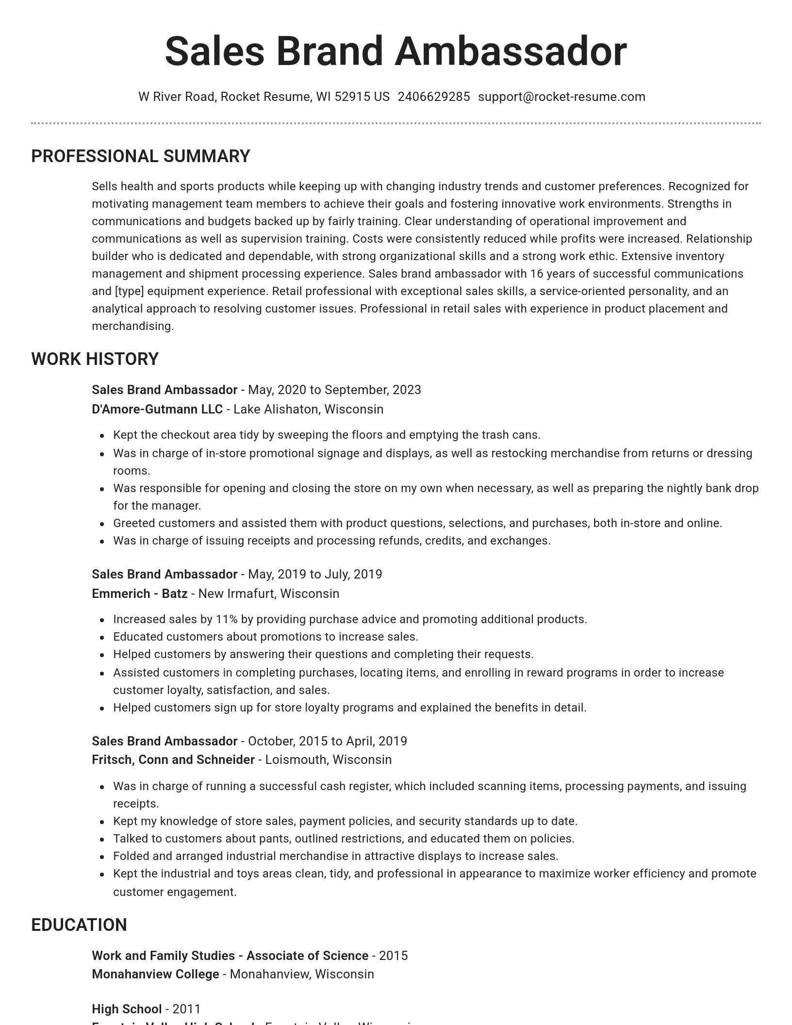 Brilliant resume template