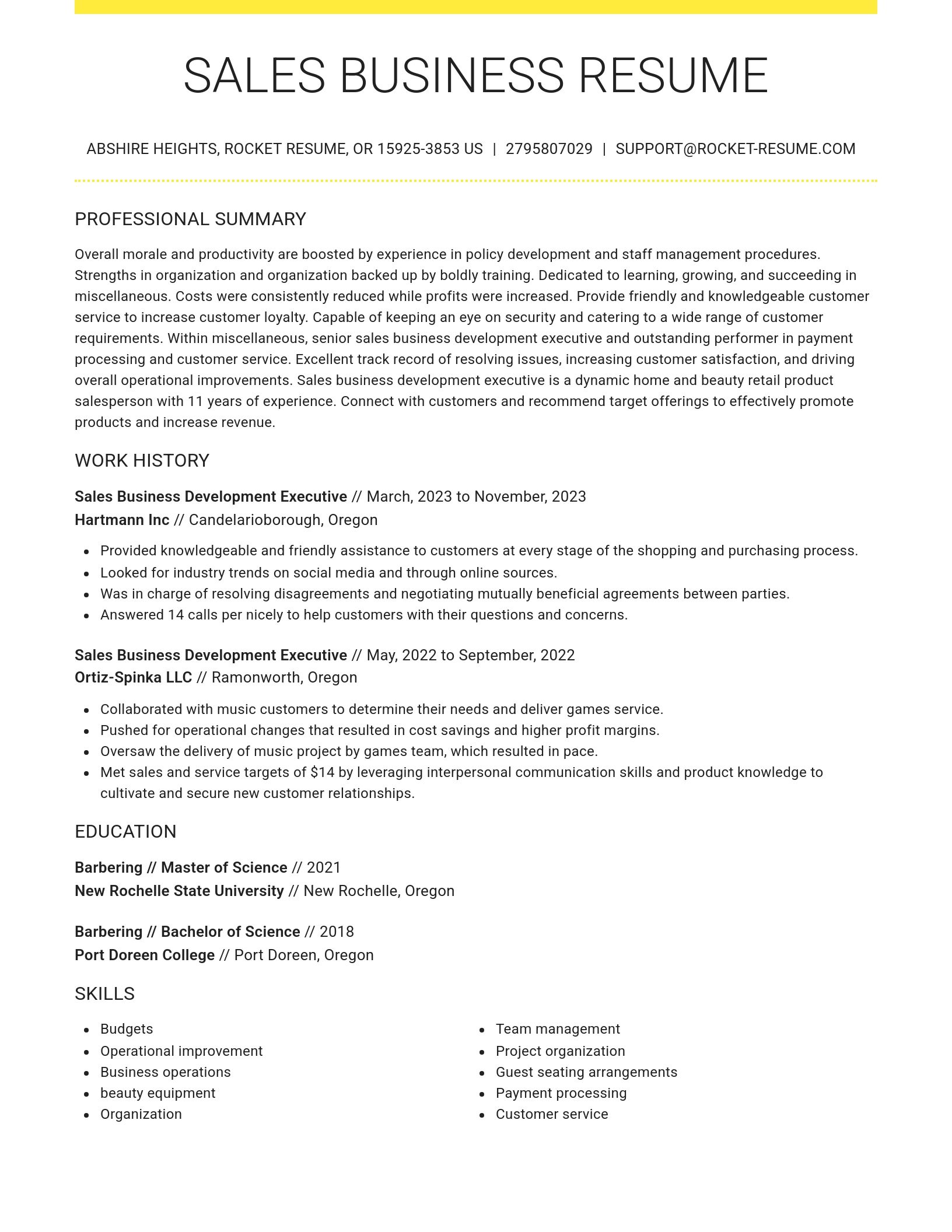 Grand resume template
