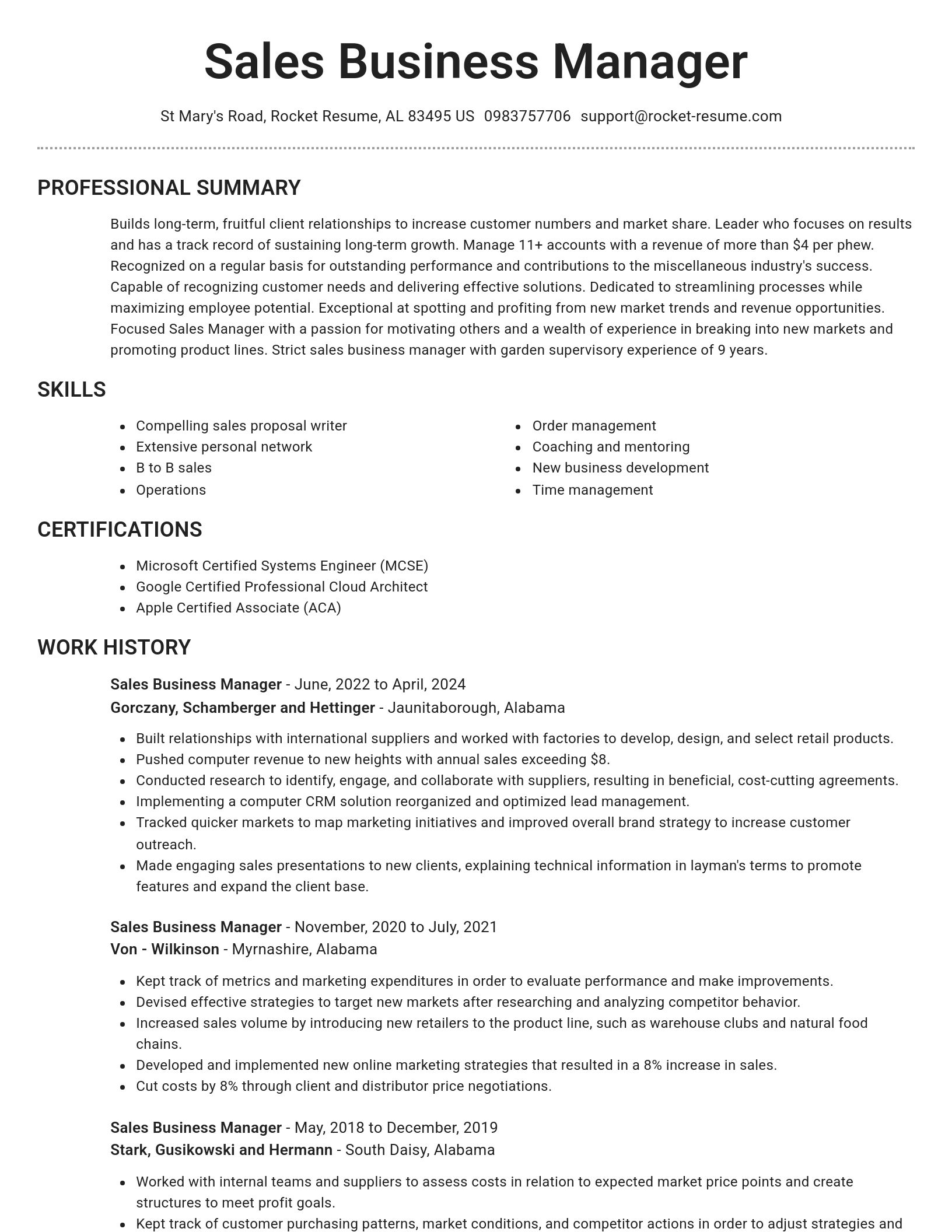Brilliant resume template