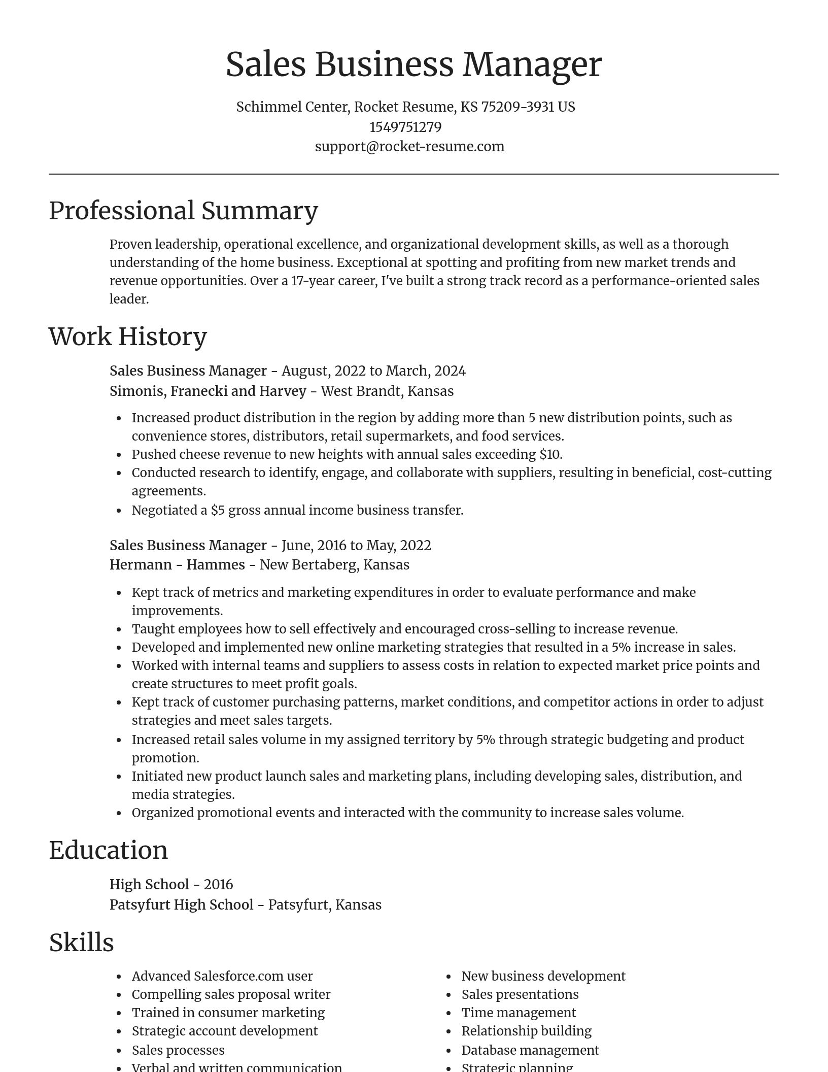 Focal Point resume template