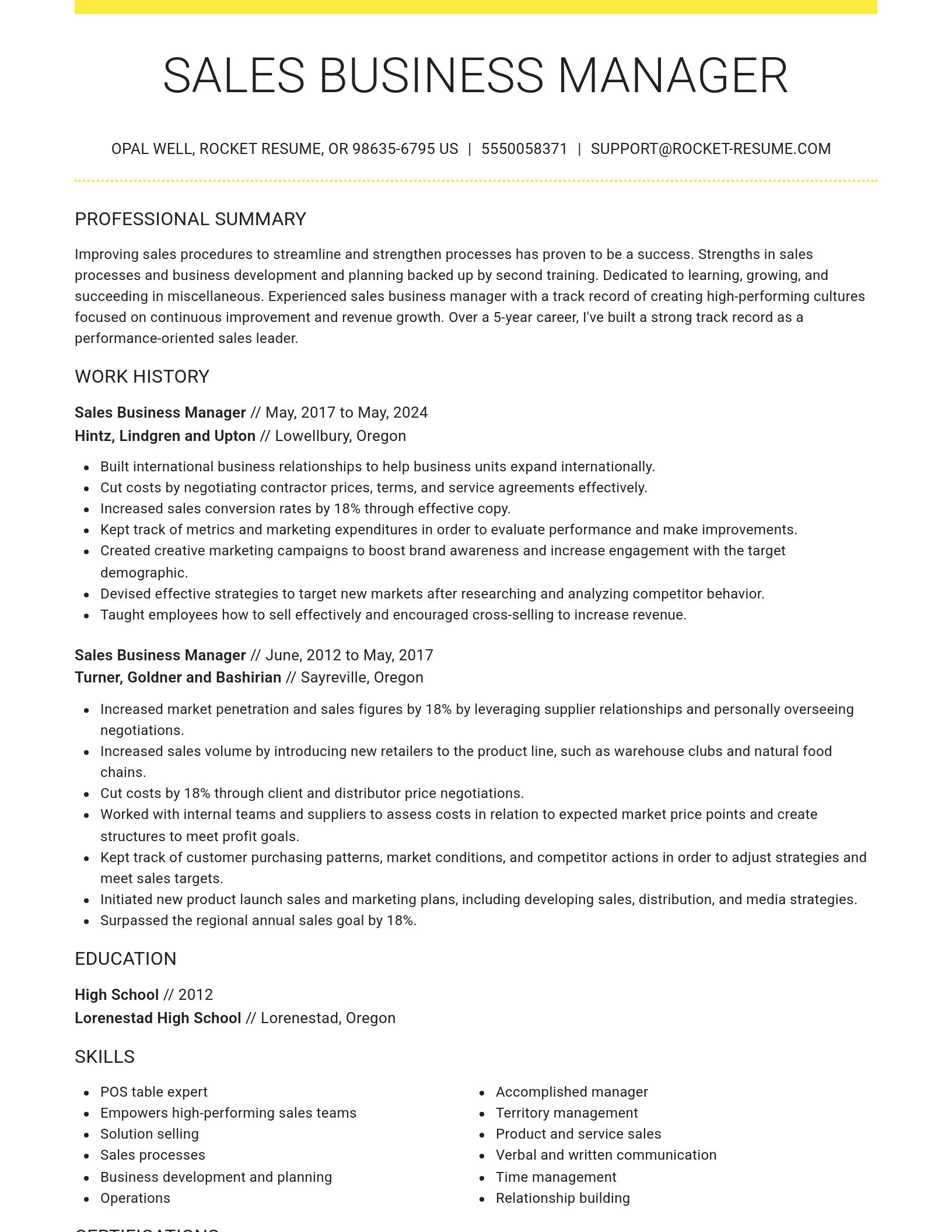 Grand resume template