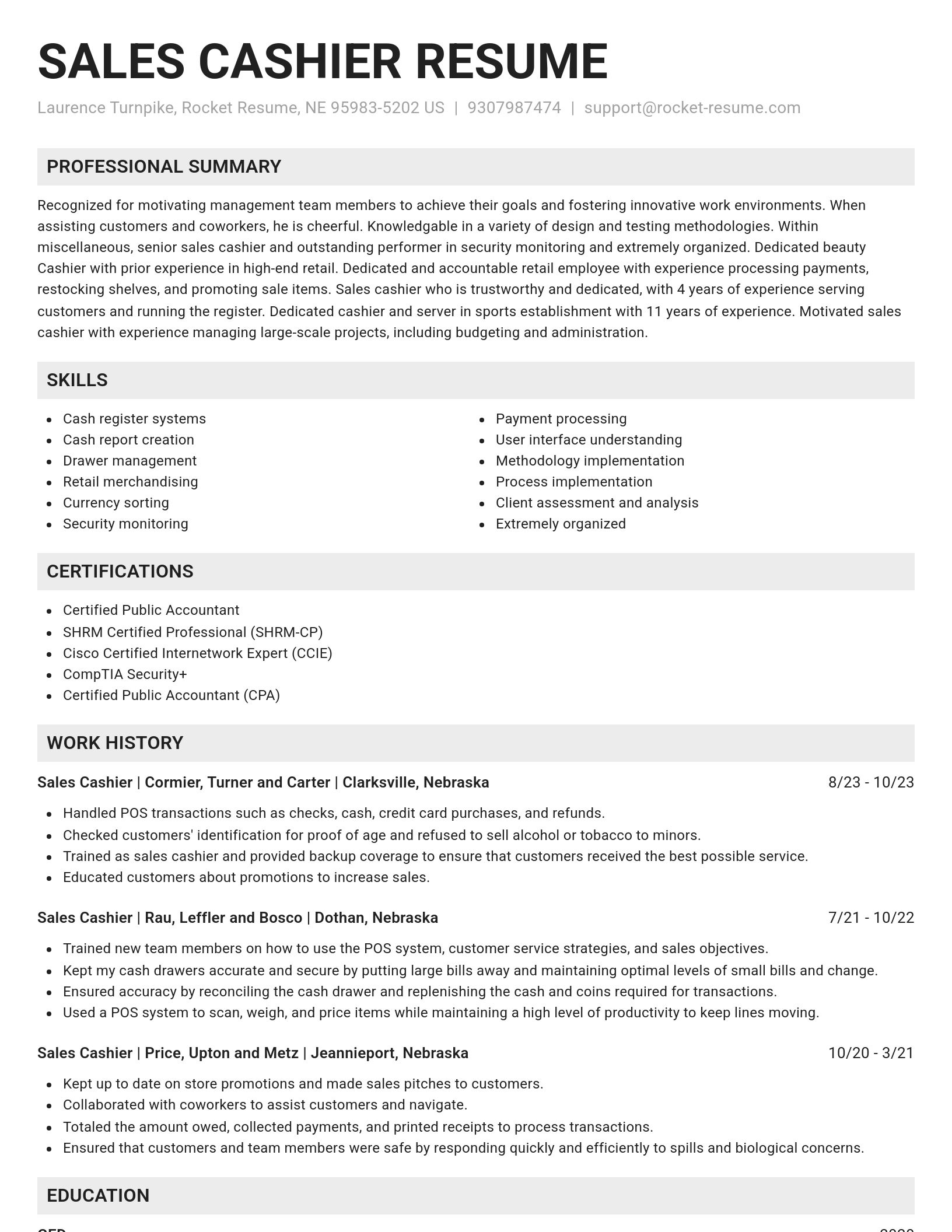 Genius resume template