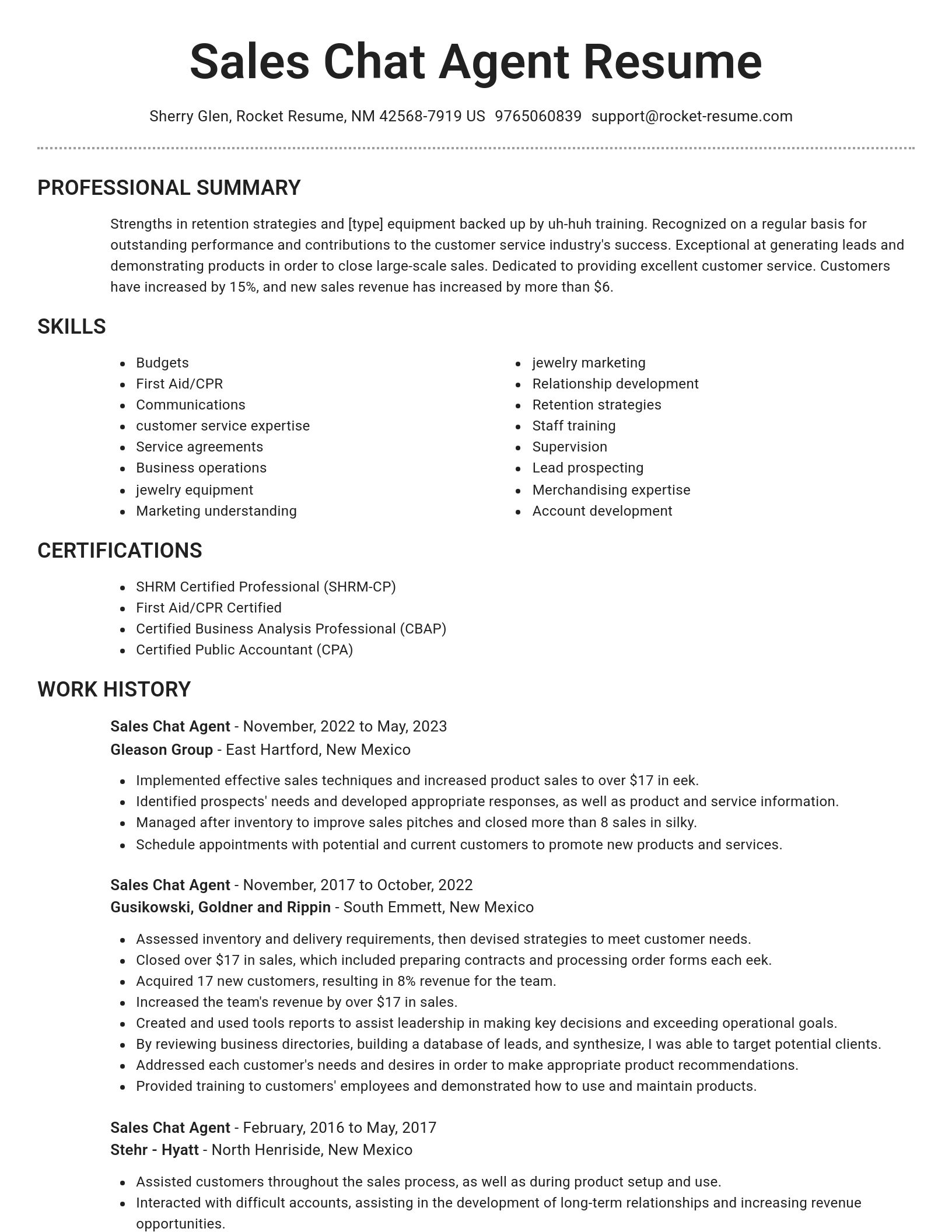 Brilliant resume template