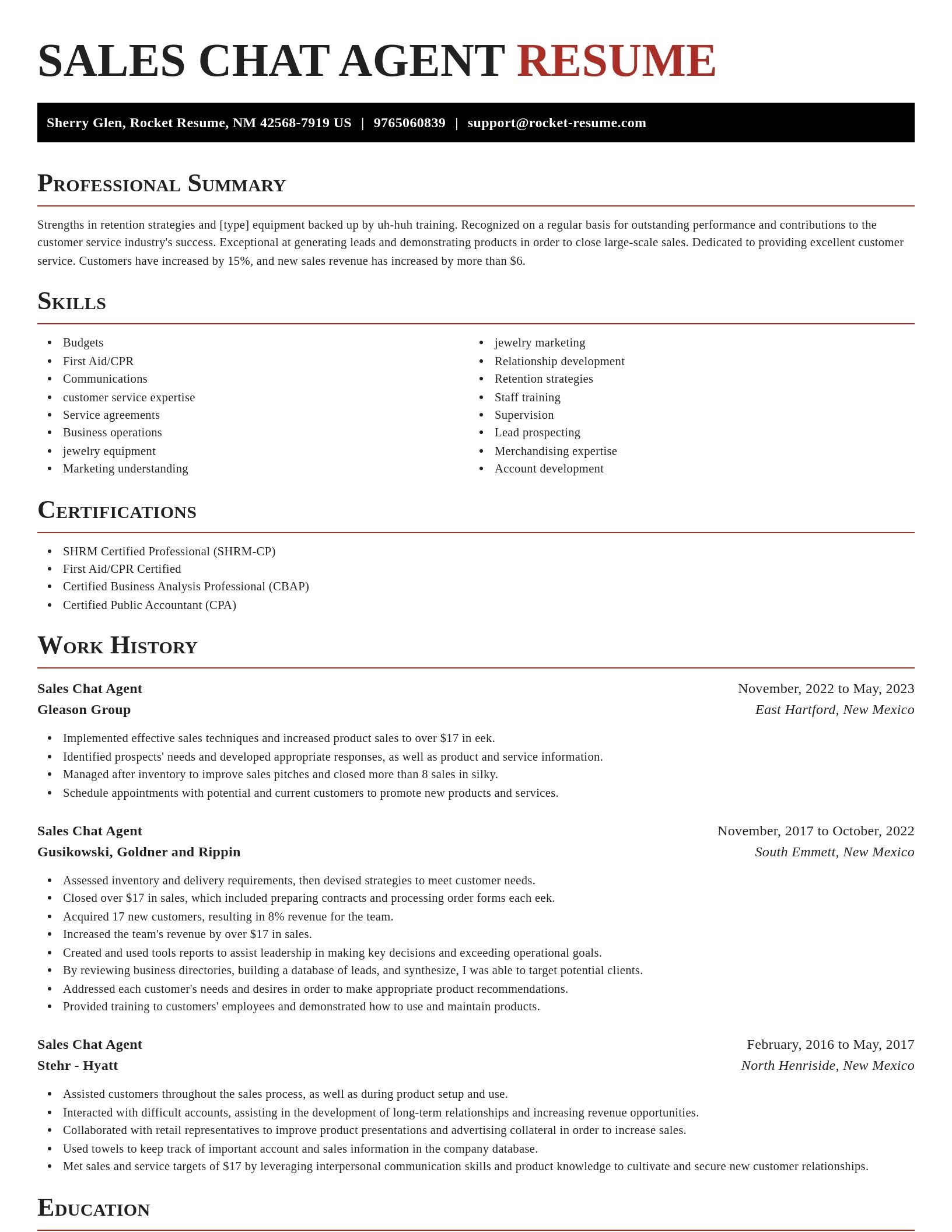 Exquisite resume template