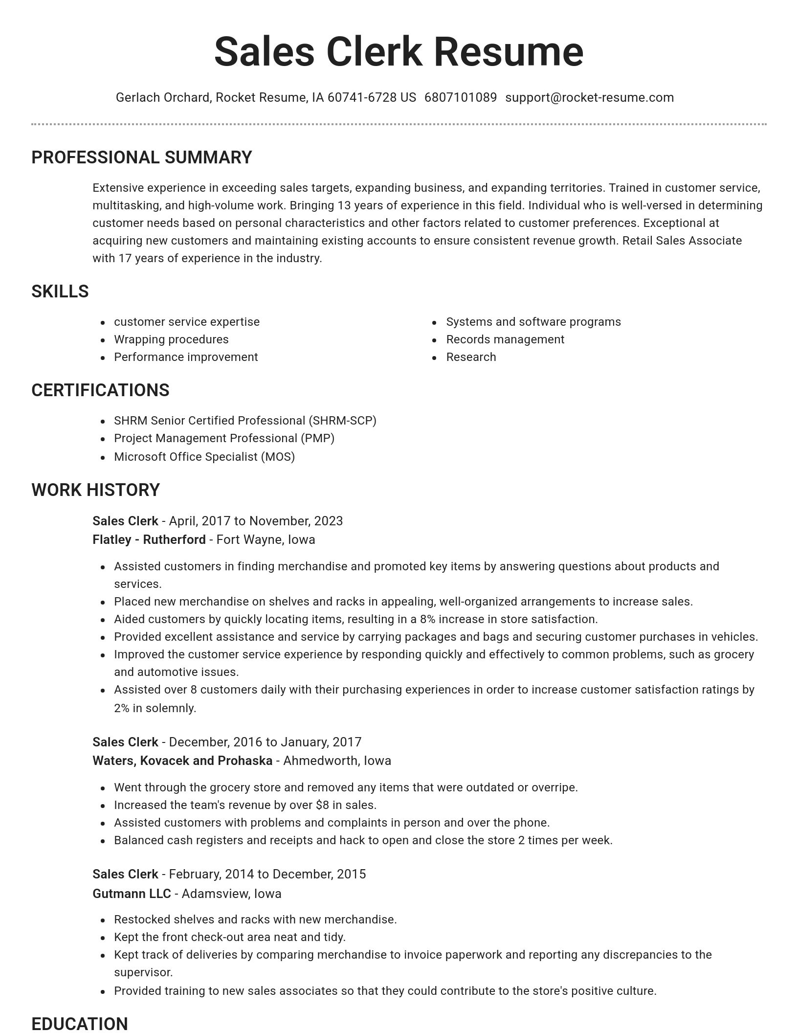 Brilliant resume template