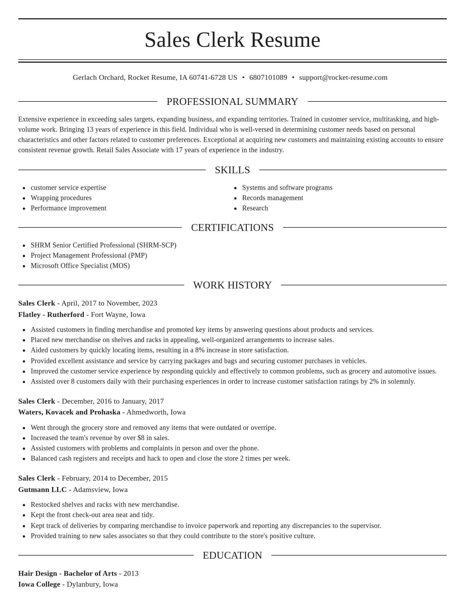 Elegant resume template