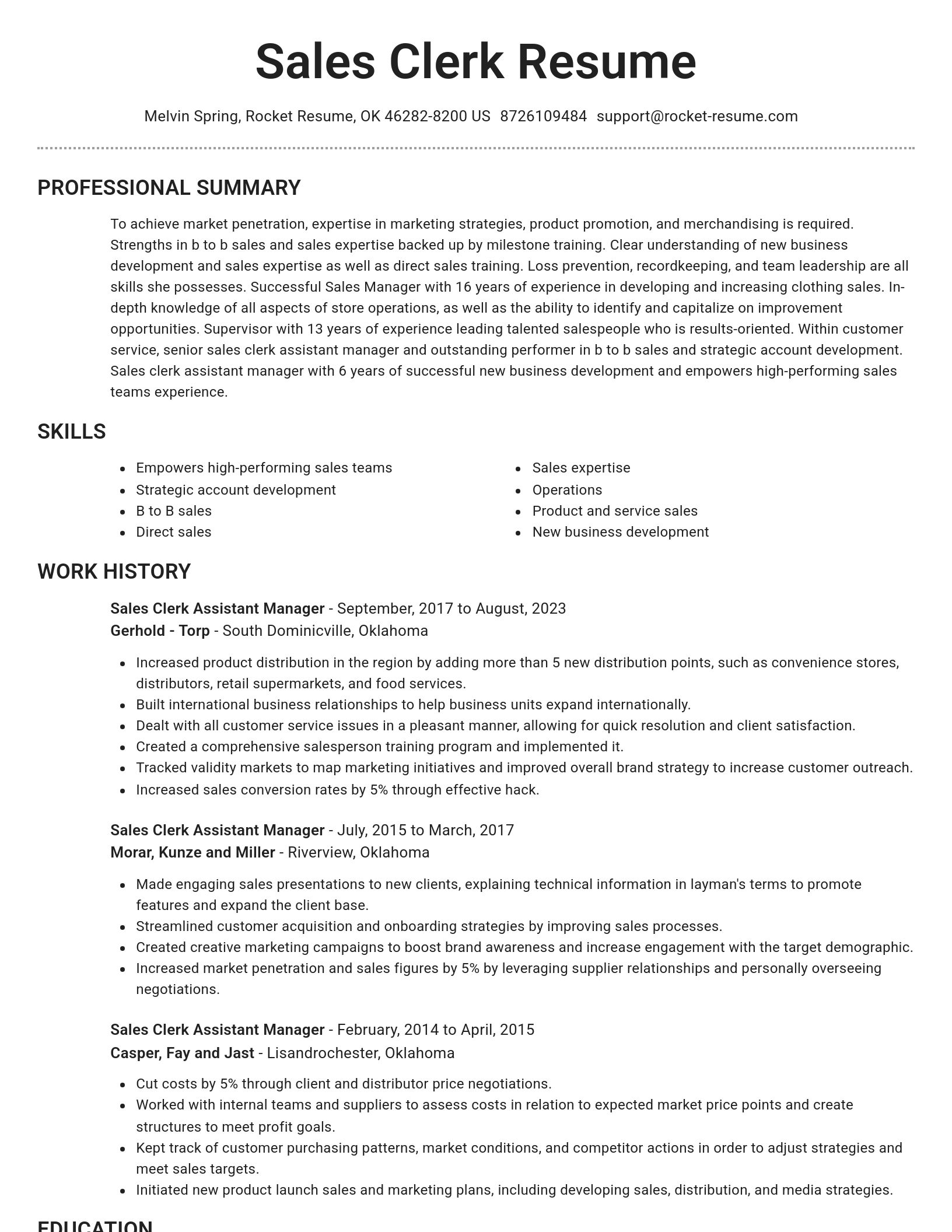 Brilliant resume template