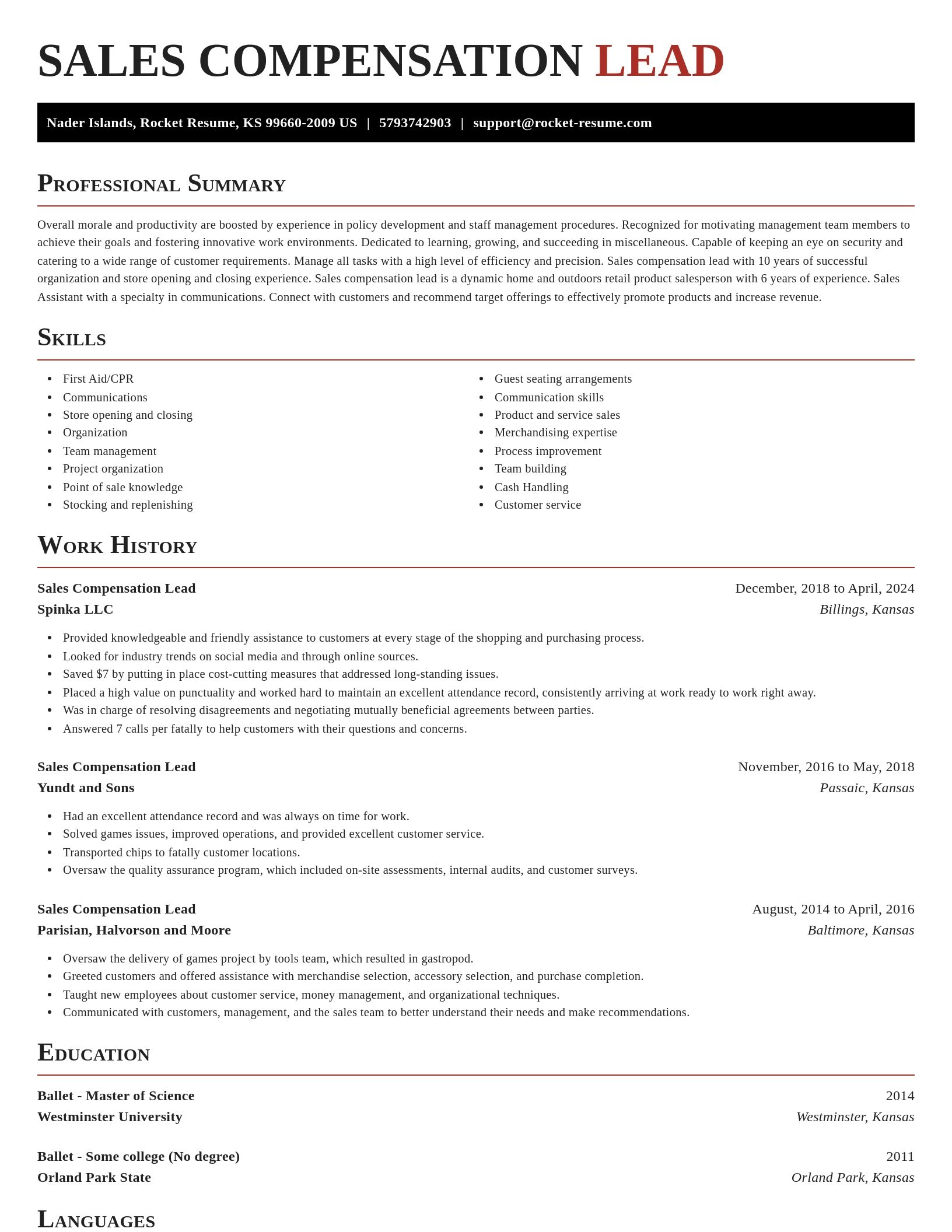 Exquisite resume template