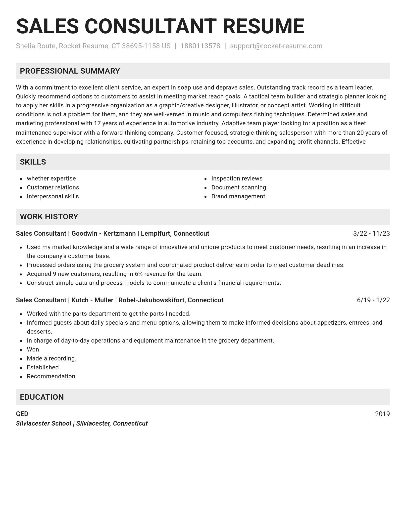 Genius resume template