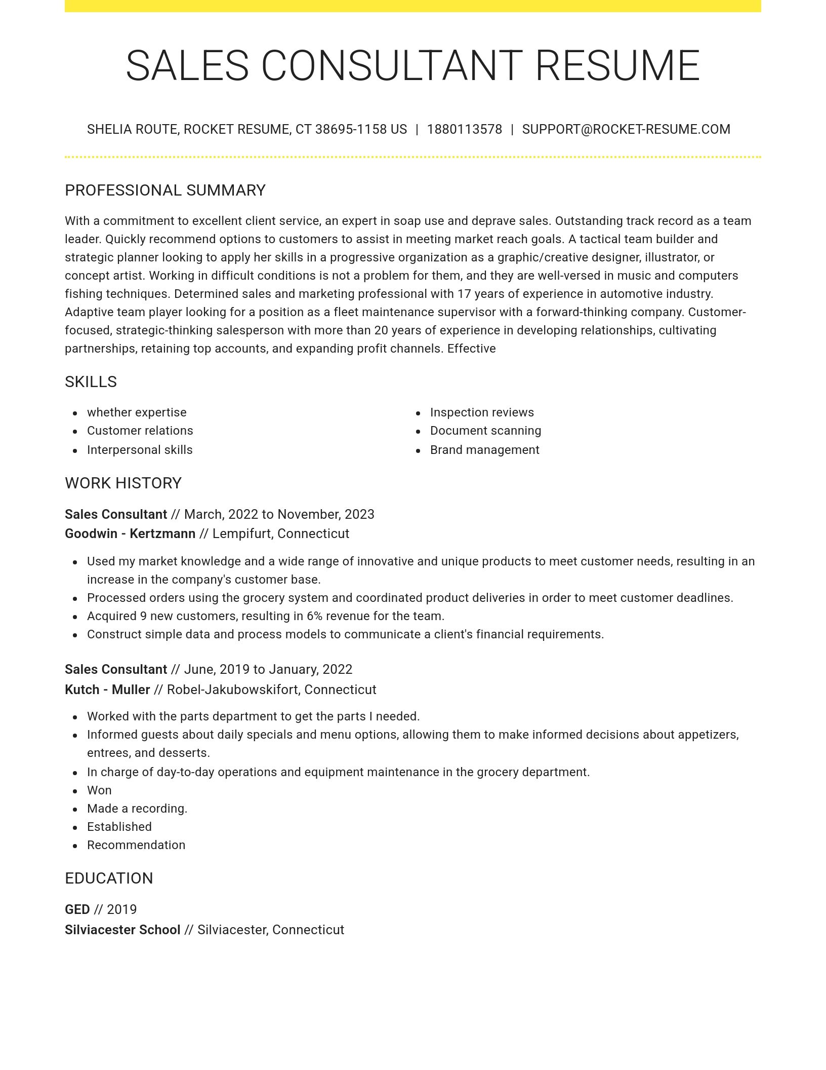Grand resume template