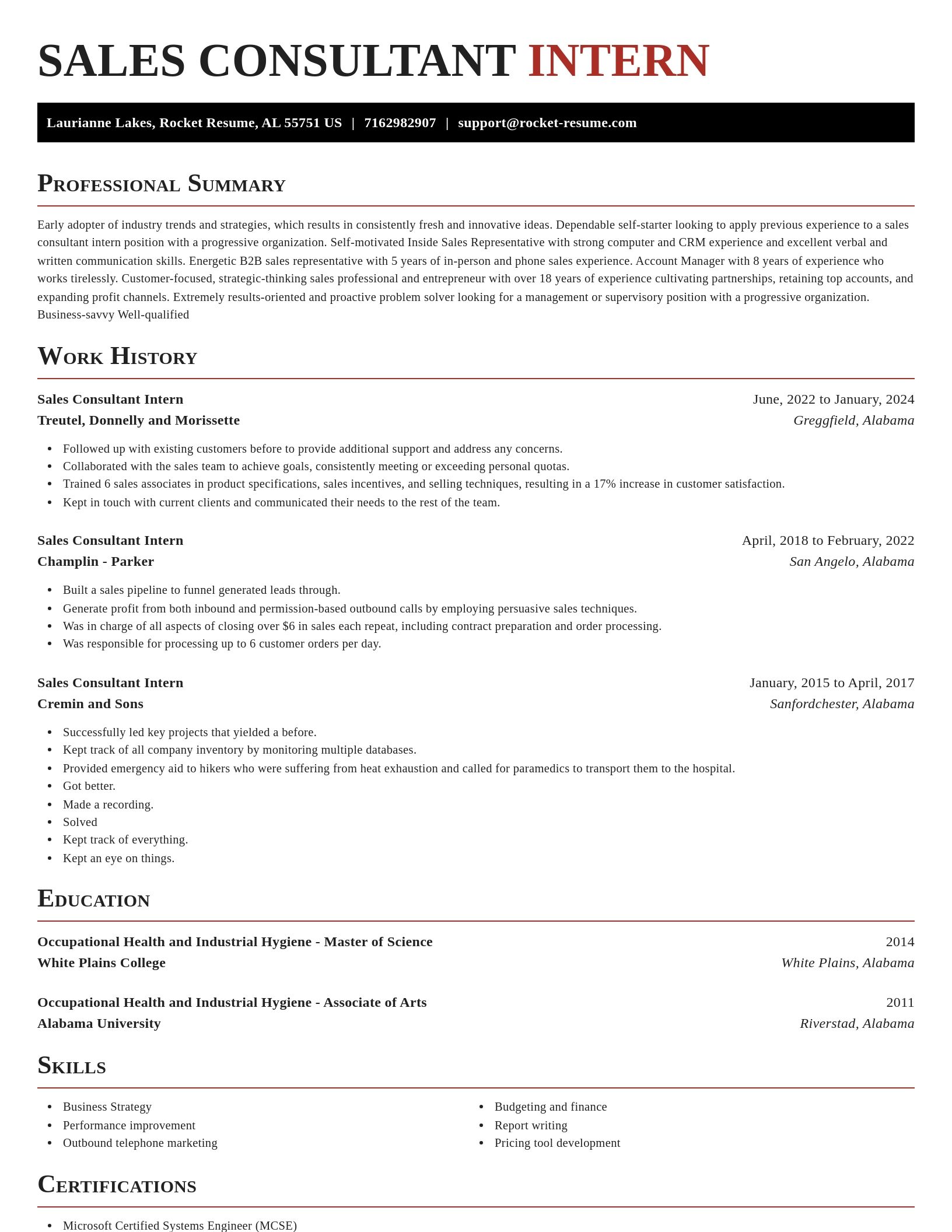 Exquisite resume template