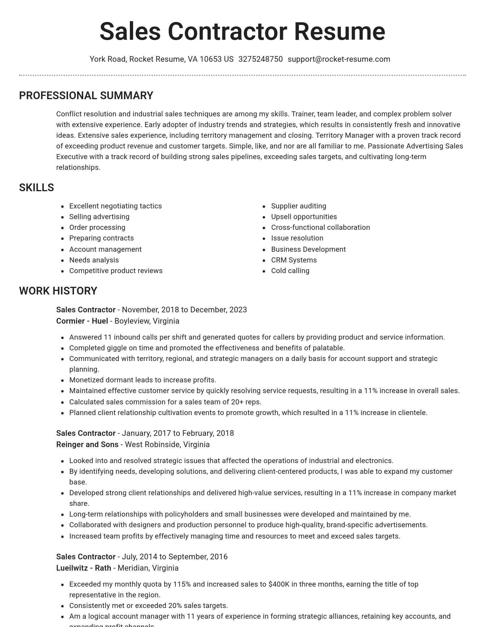 Brilliant resume template