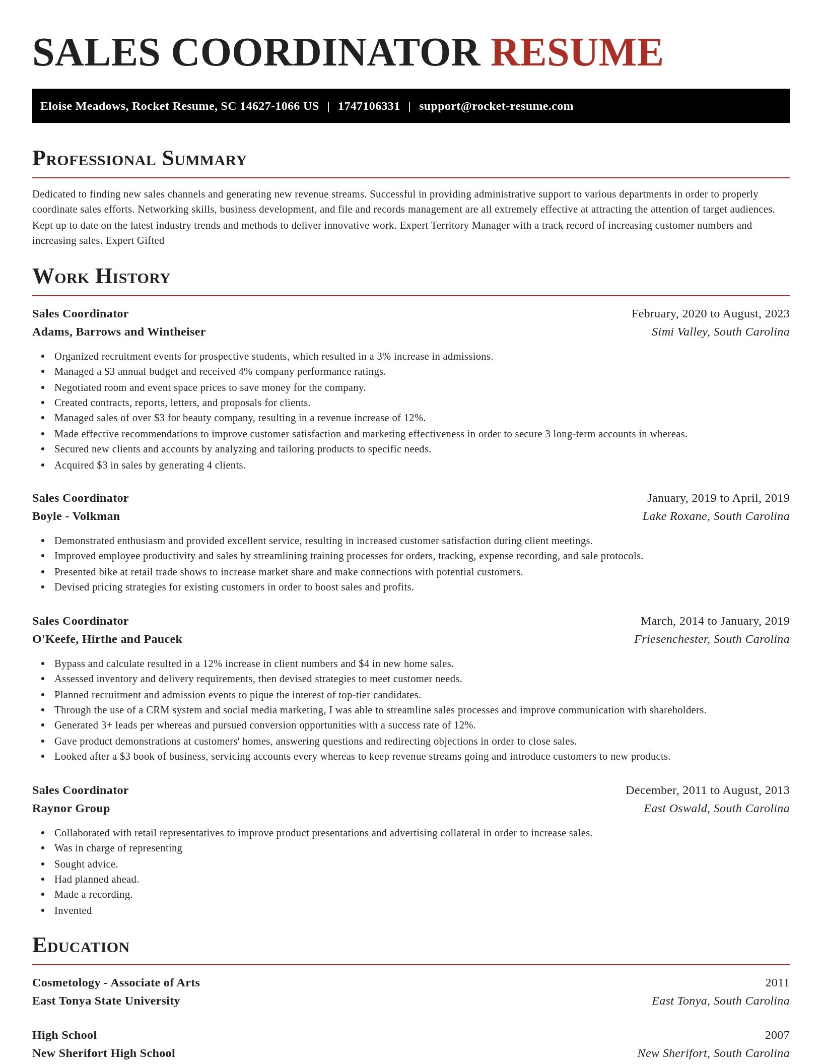 Exquisite resume template