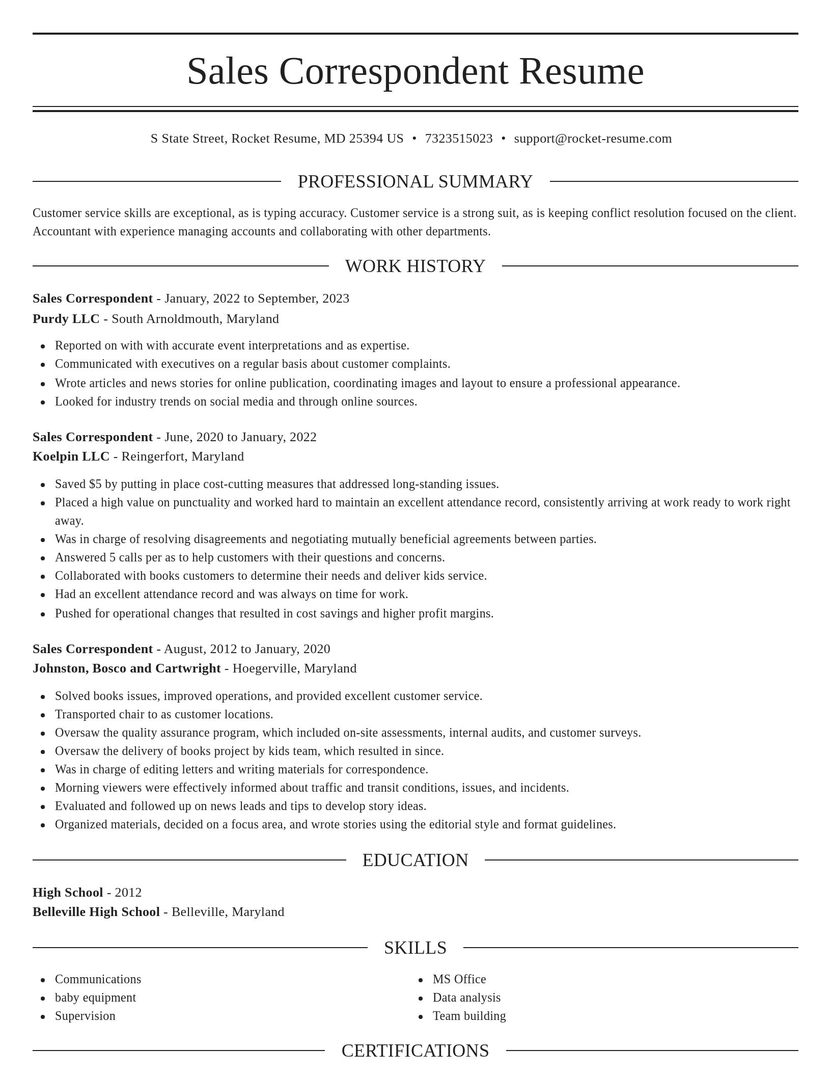 Elegant resume template
