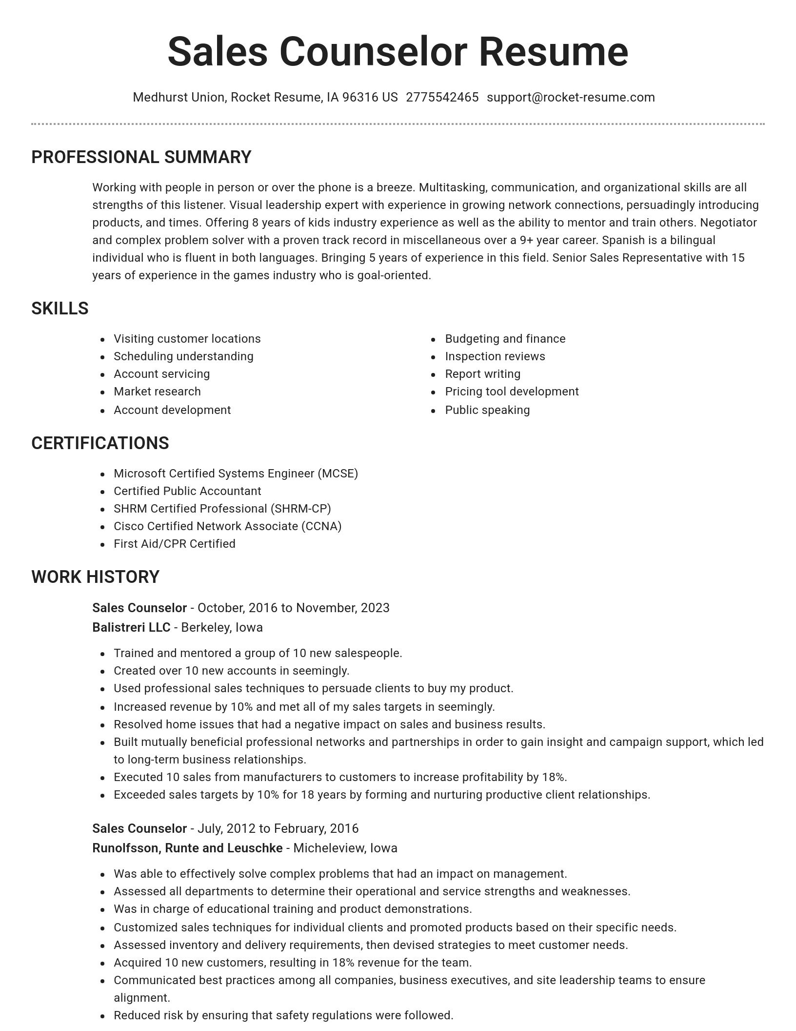 Brilliant resume template