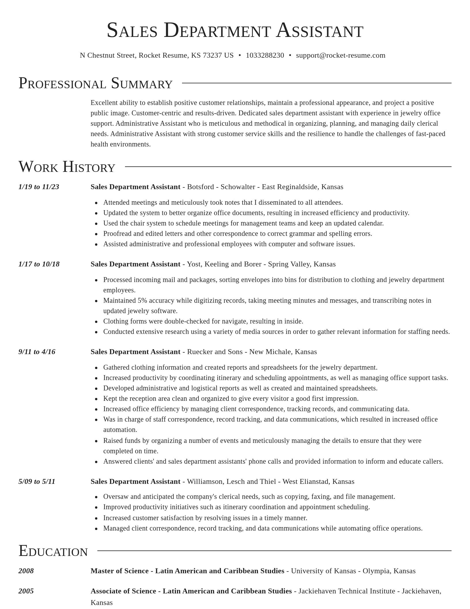 Director resume template