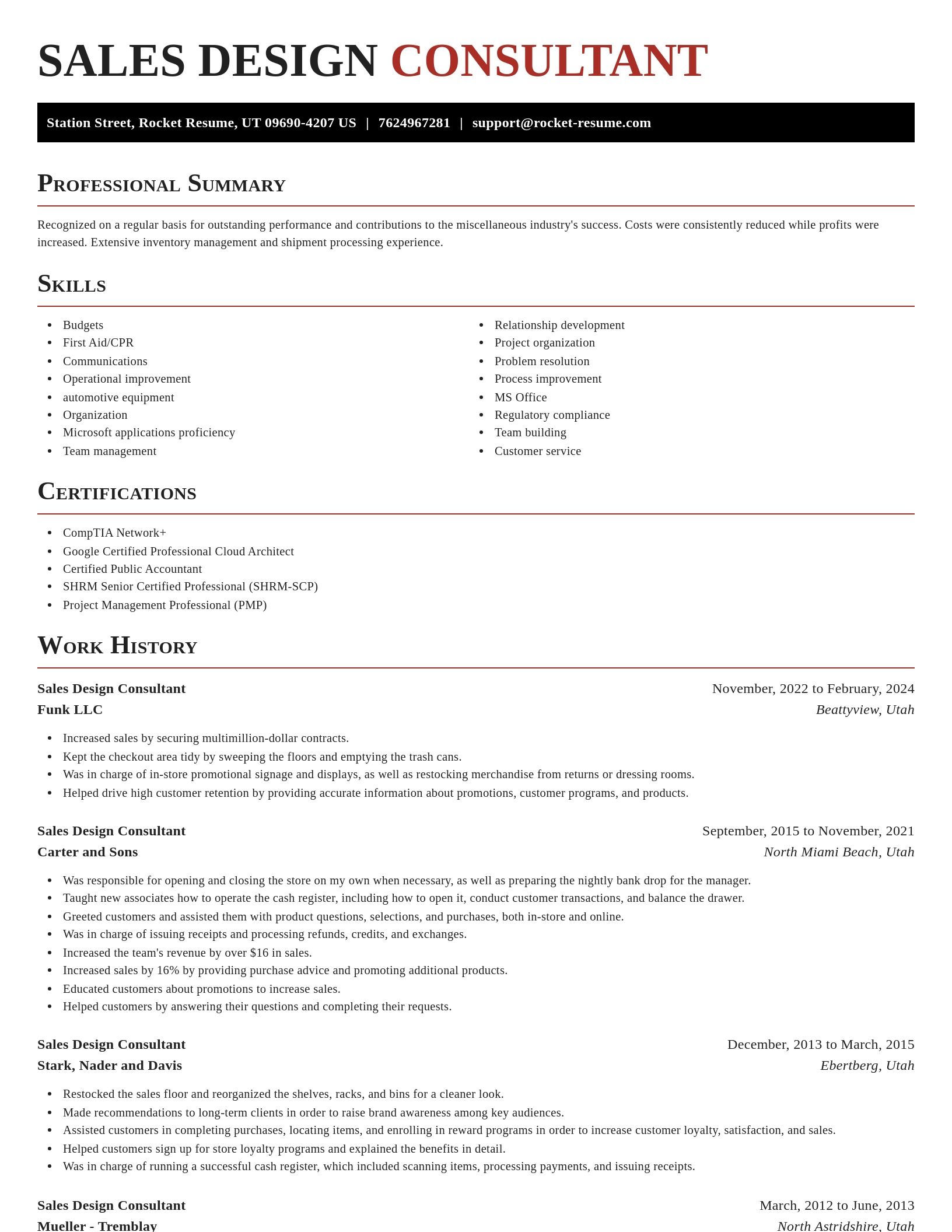 Exquisite resume template