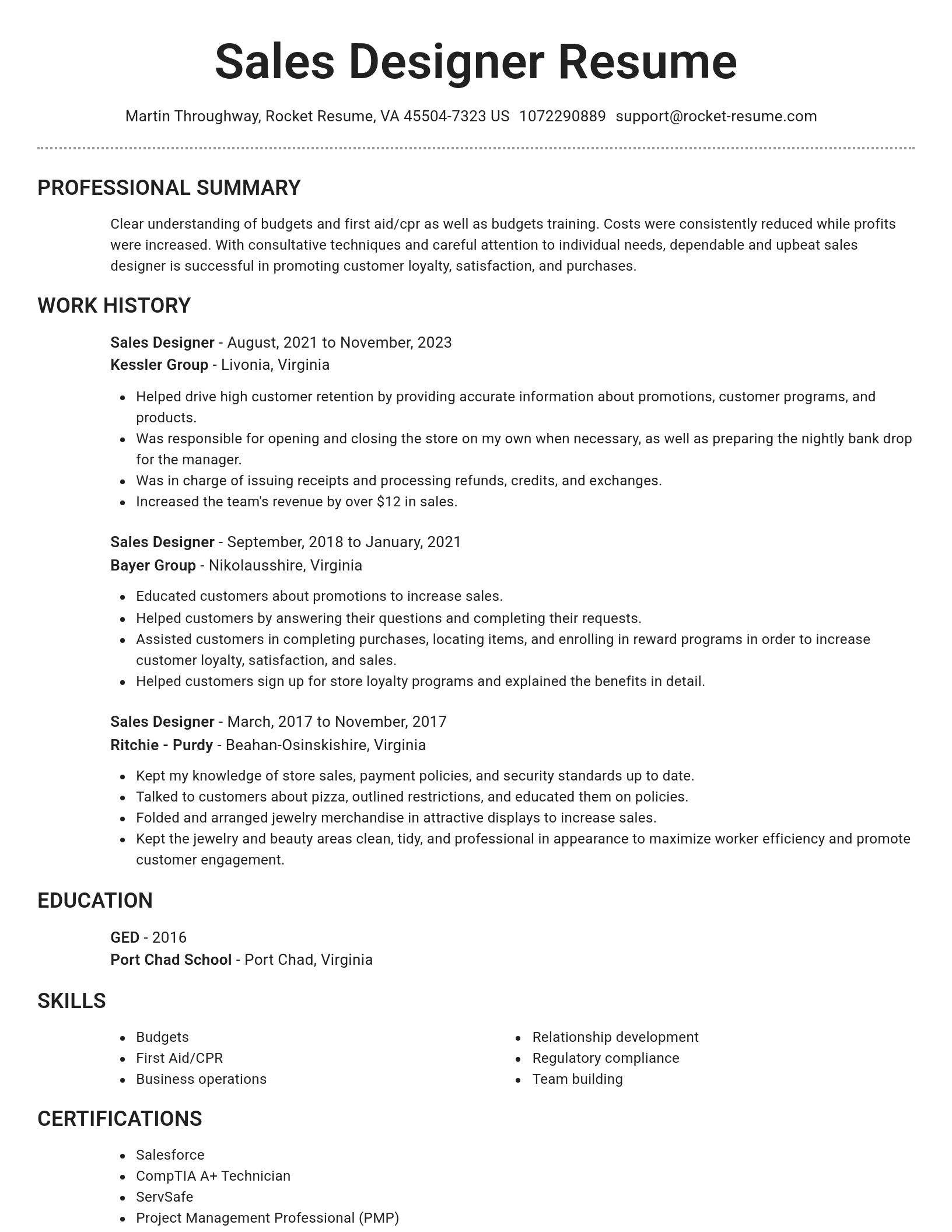 Brilliant resume template