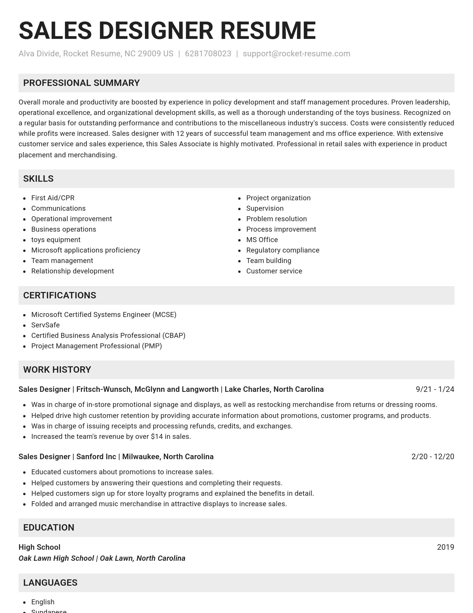 Genius resume template