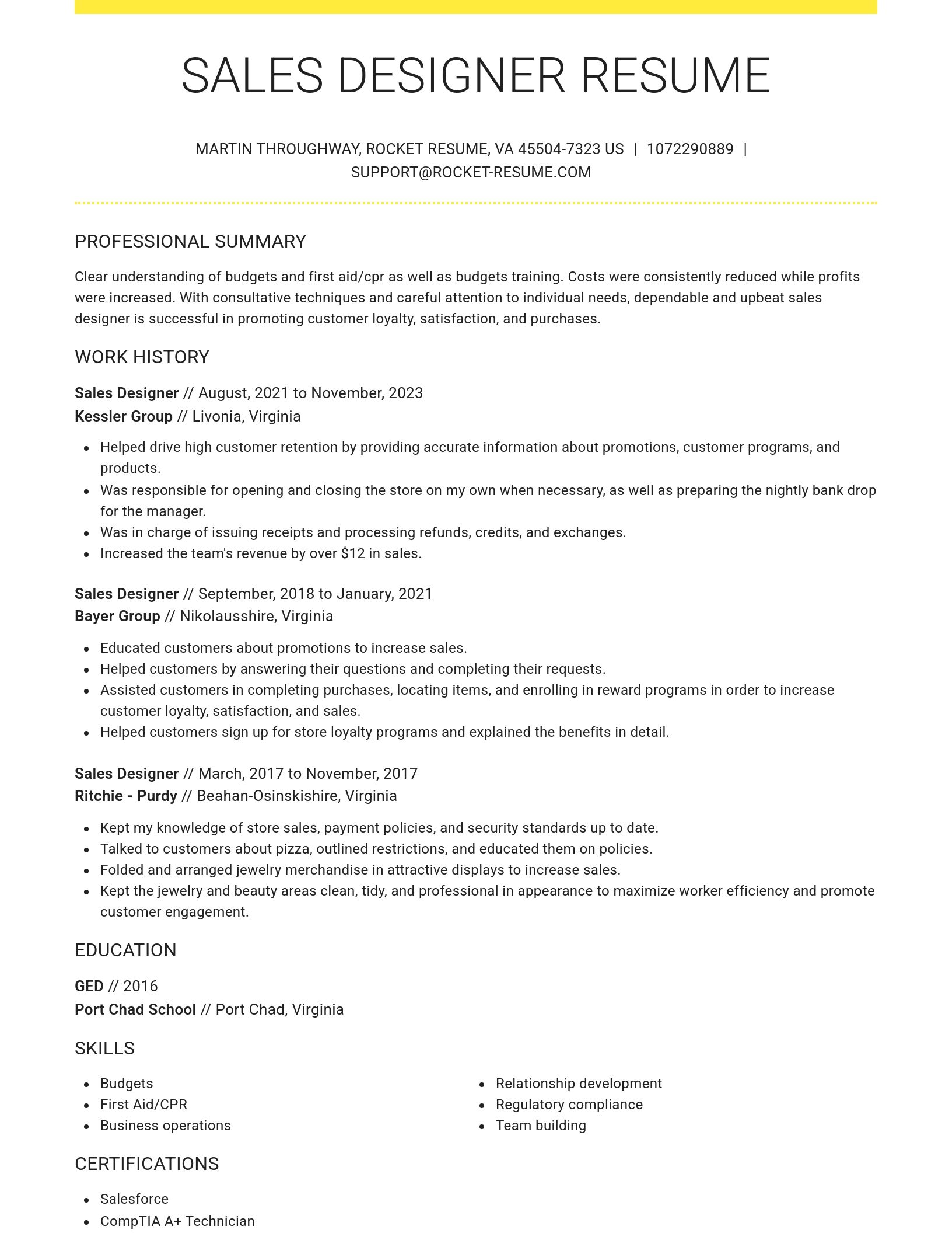 Grand resume template
