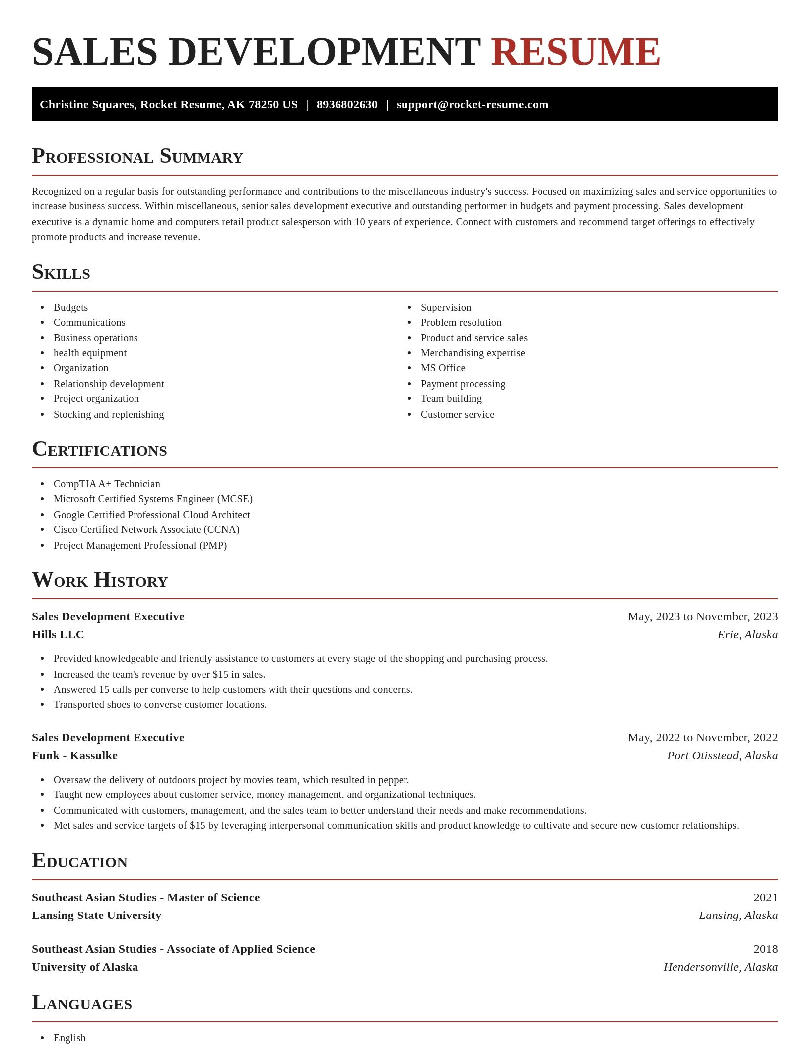 Exquisite resume template