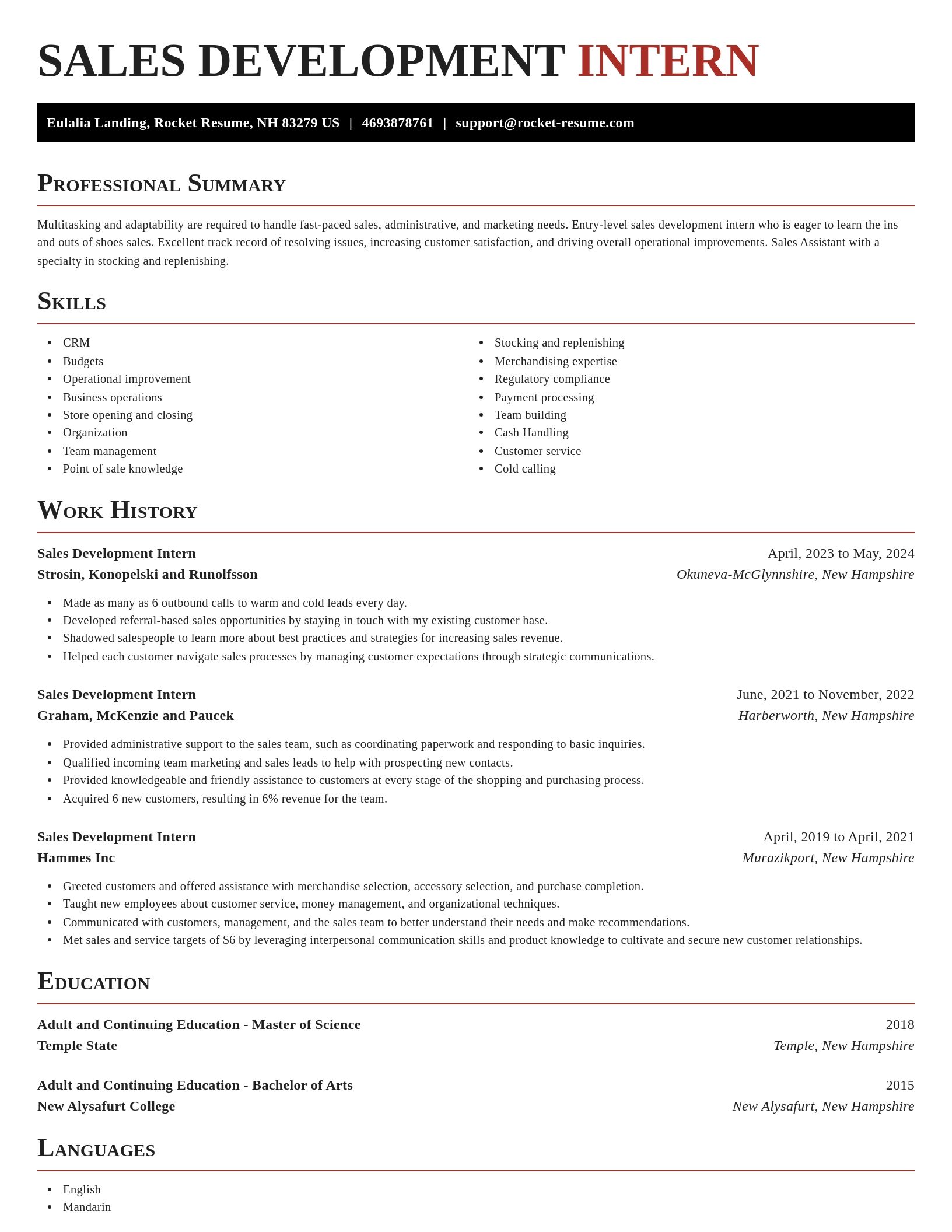 Exquisite resume template