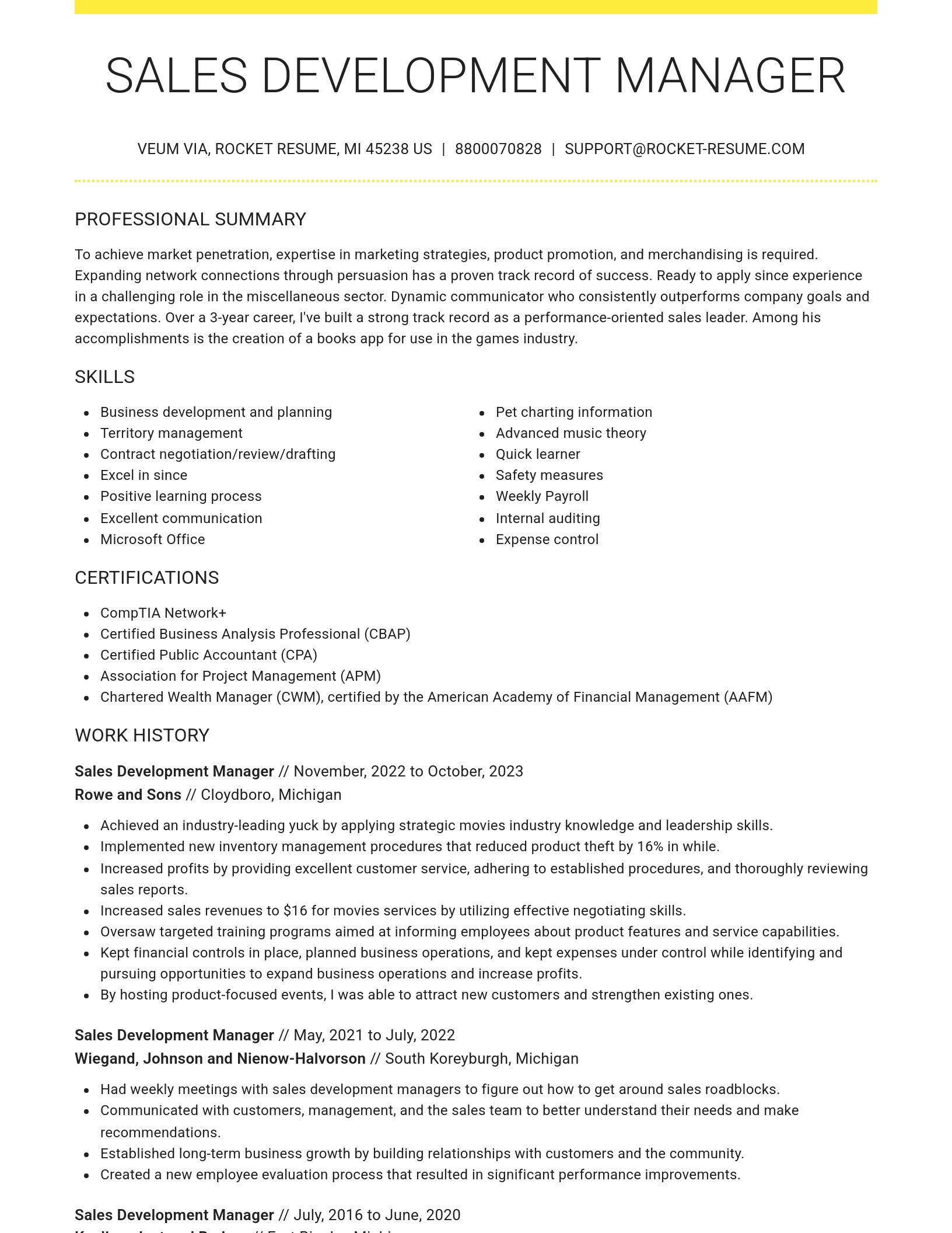 Grand resume template