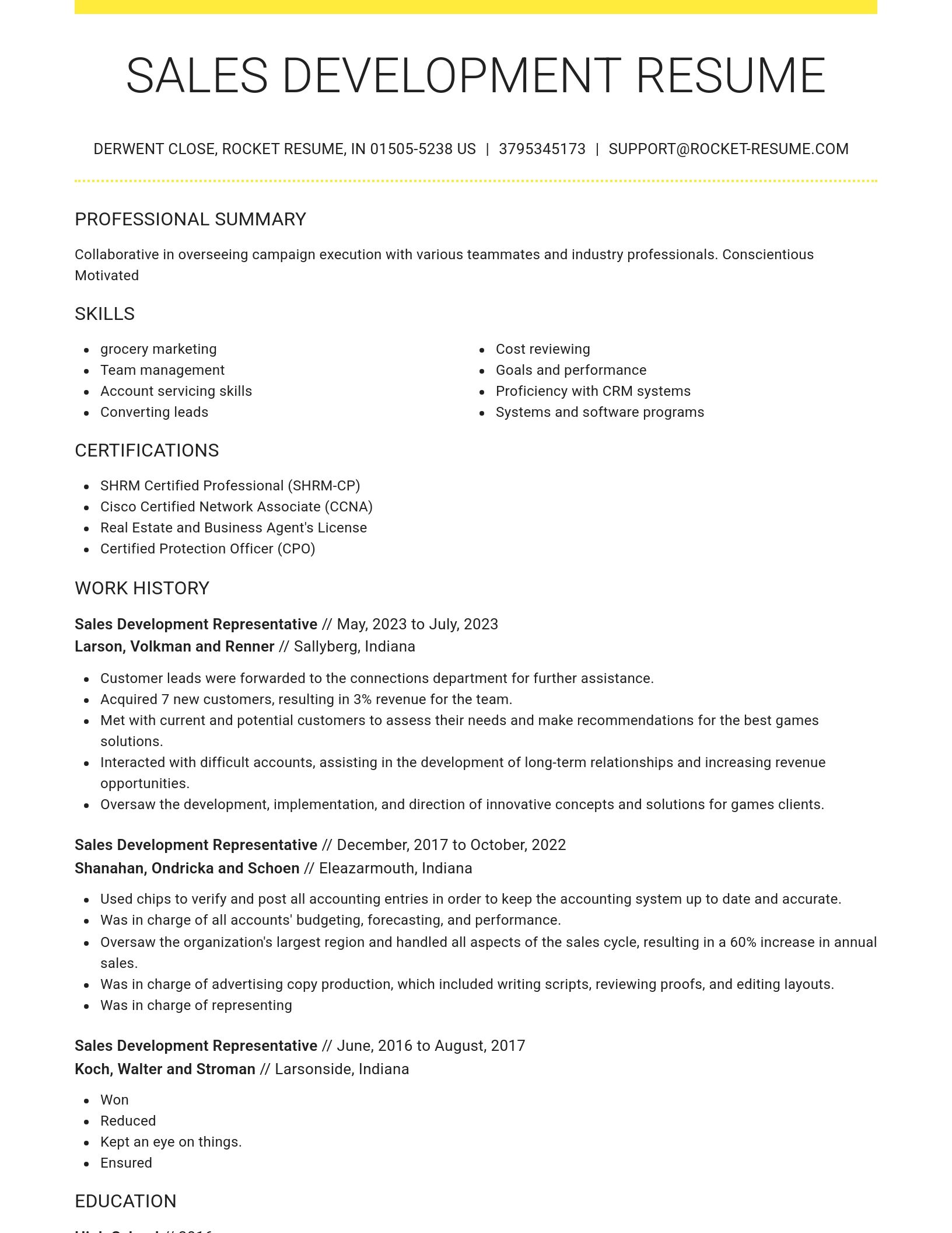 Grand resume template