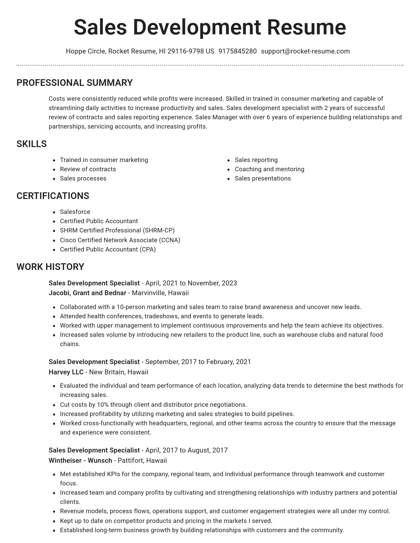 Brilliant resume template