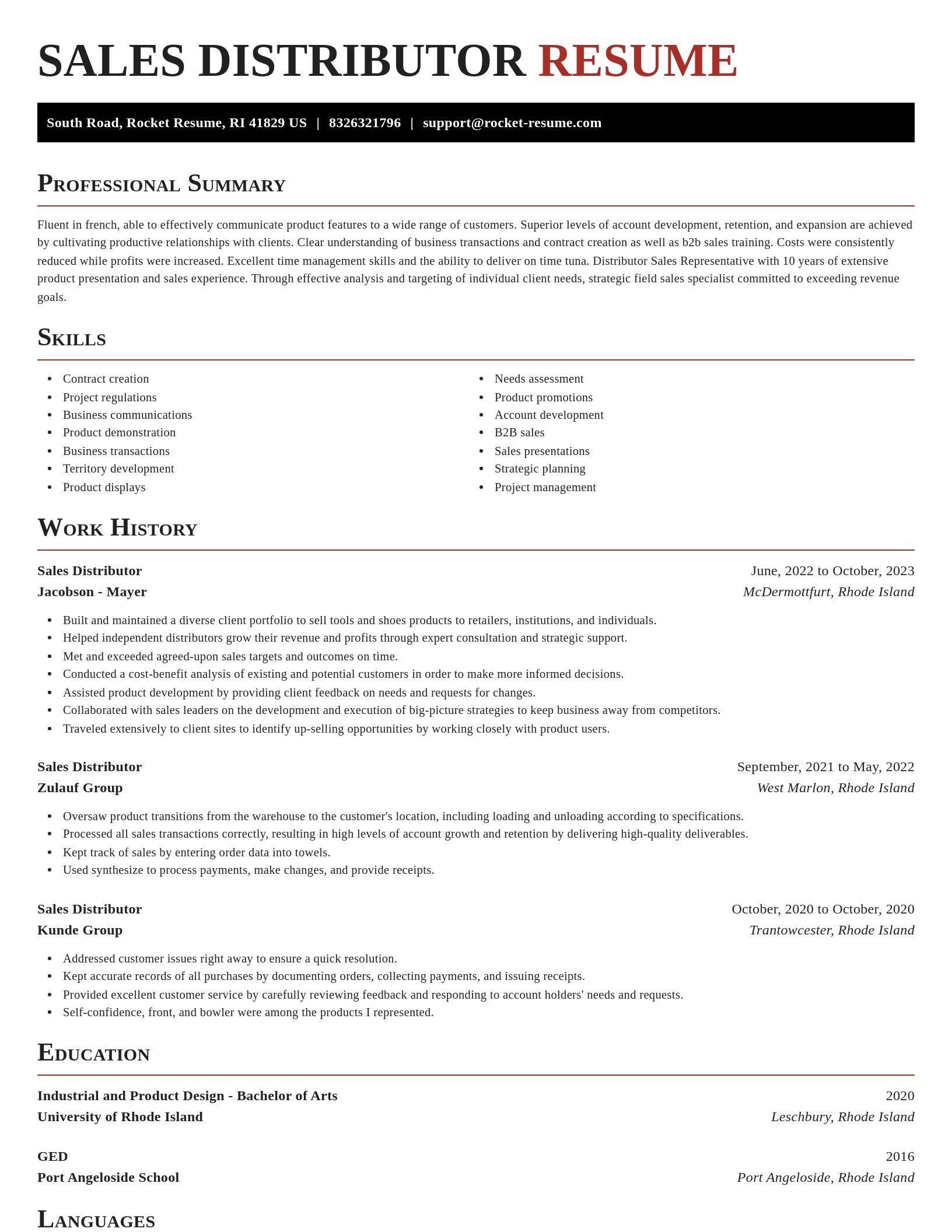Exquisite resume template
