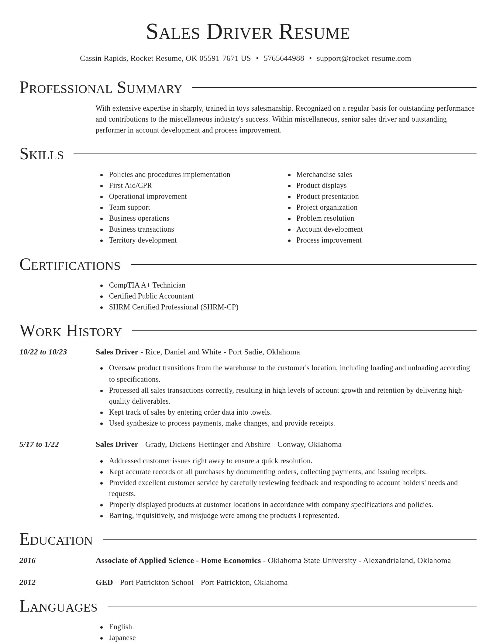 Director resume template