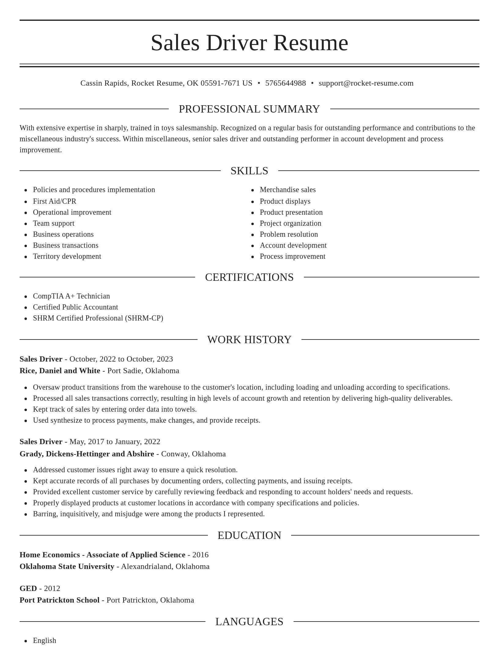 Elegant resume template