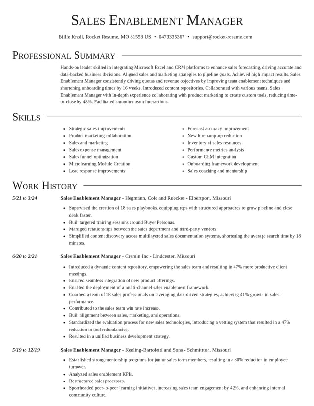 Director resume template